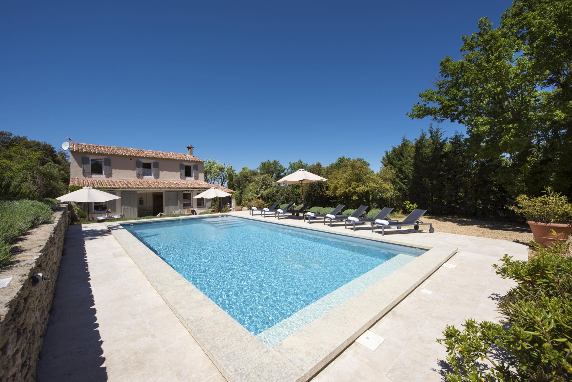 Swimming pool with exterior of Mas du Buis, Provence