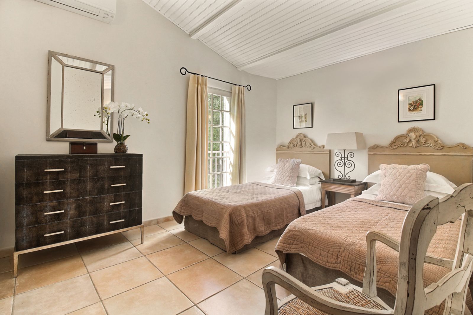 Twin Bedroom at Mas du Buis in Provence