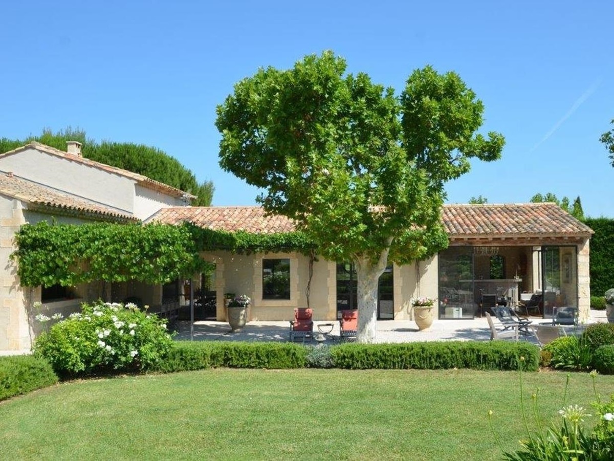 Exterior of property with trees at Mas Laurent in Provence