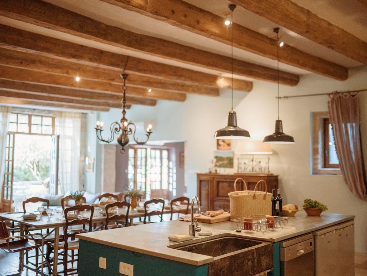 Kitchen at Mas Lila in Provence