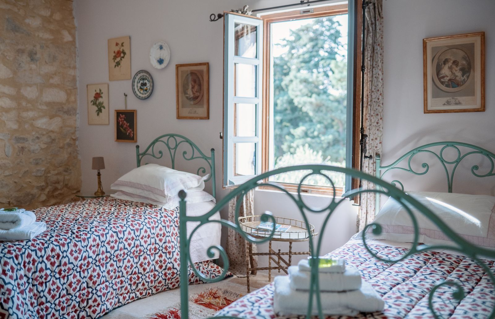 Twin Bedroom at Mas Lila in Provence