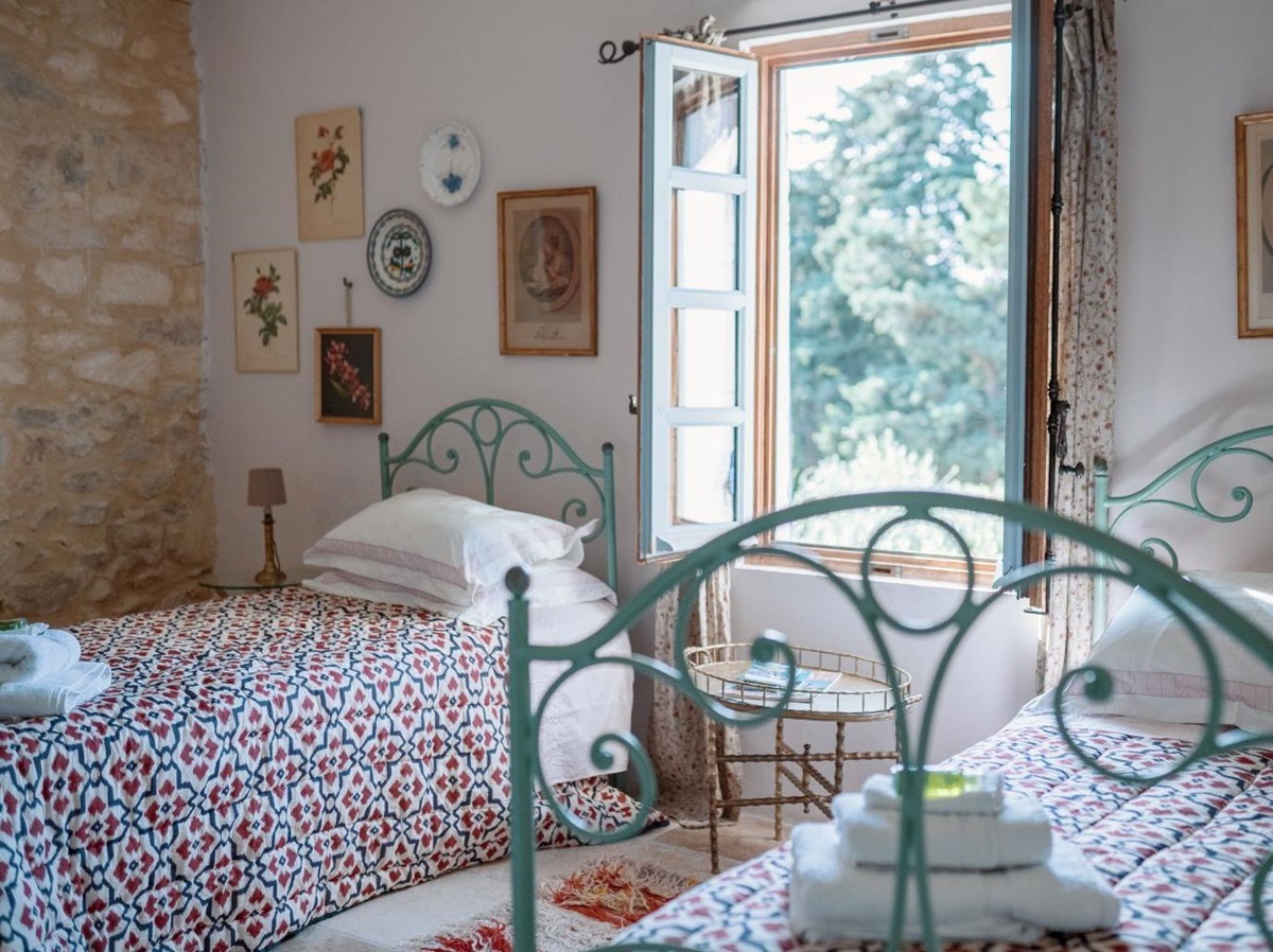 Twin Bedroom at Mas Lila in Provence