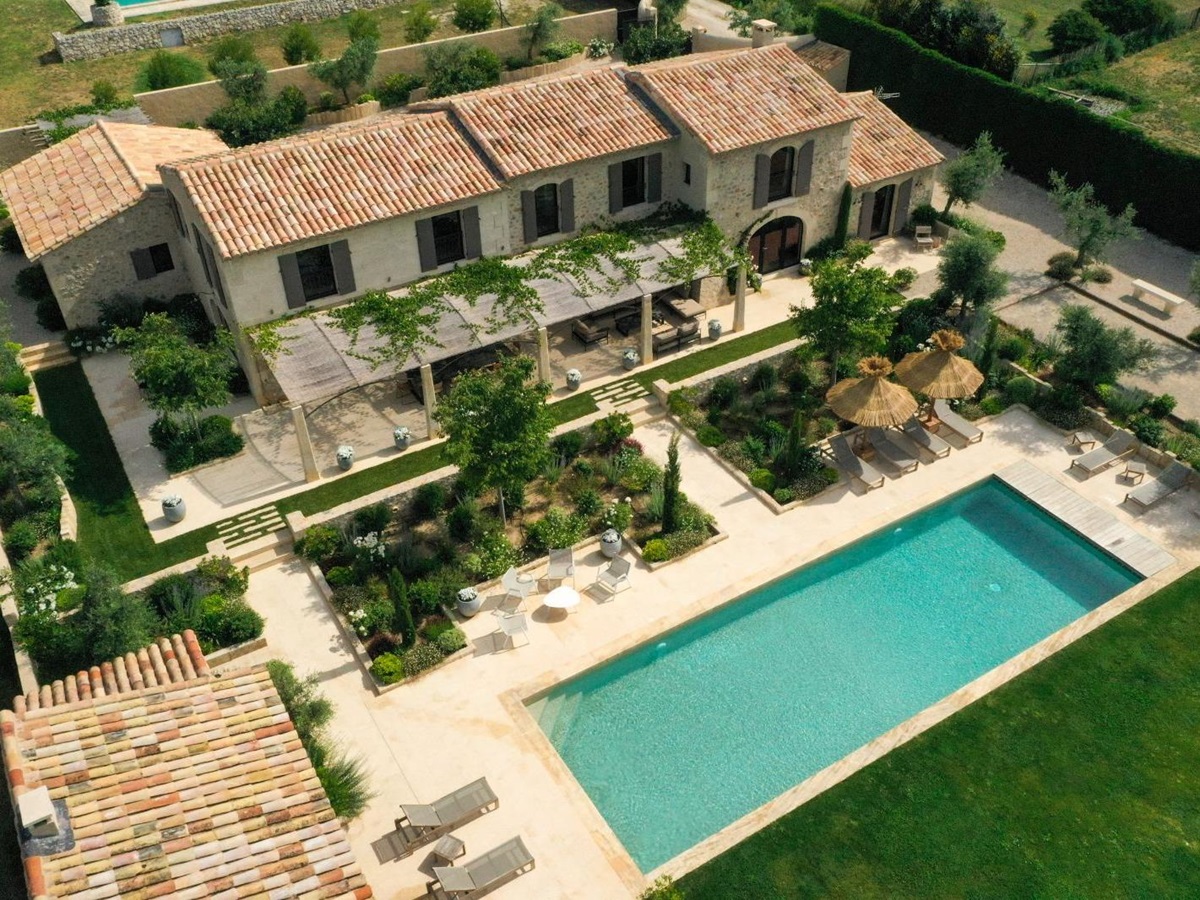 Aerial View of Mas Maussane in Provence