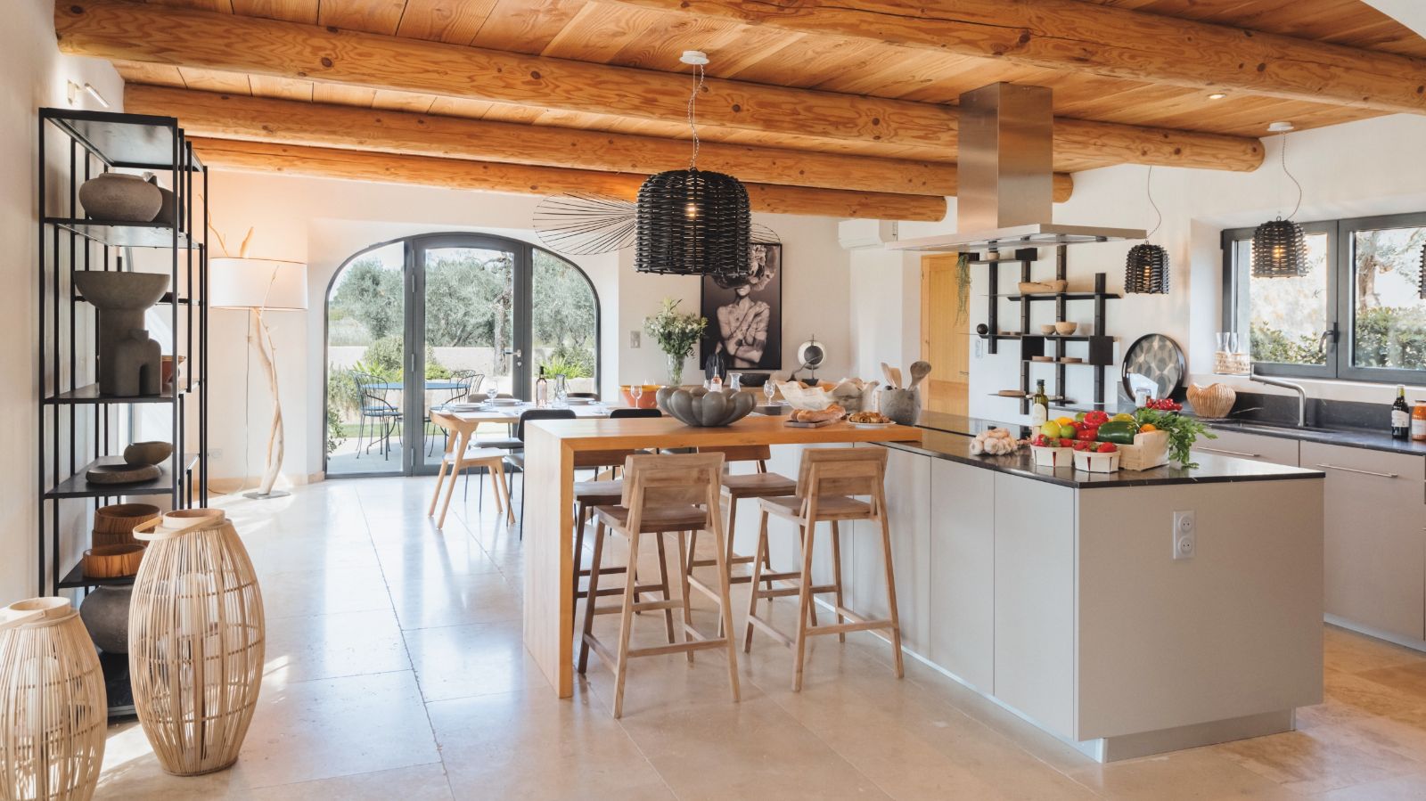 Kitchen at Mas Maussane in Provence 