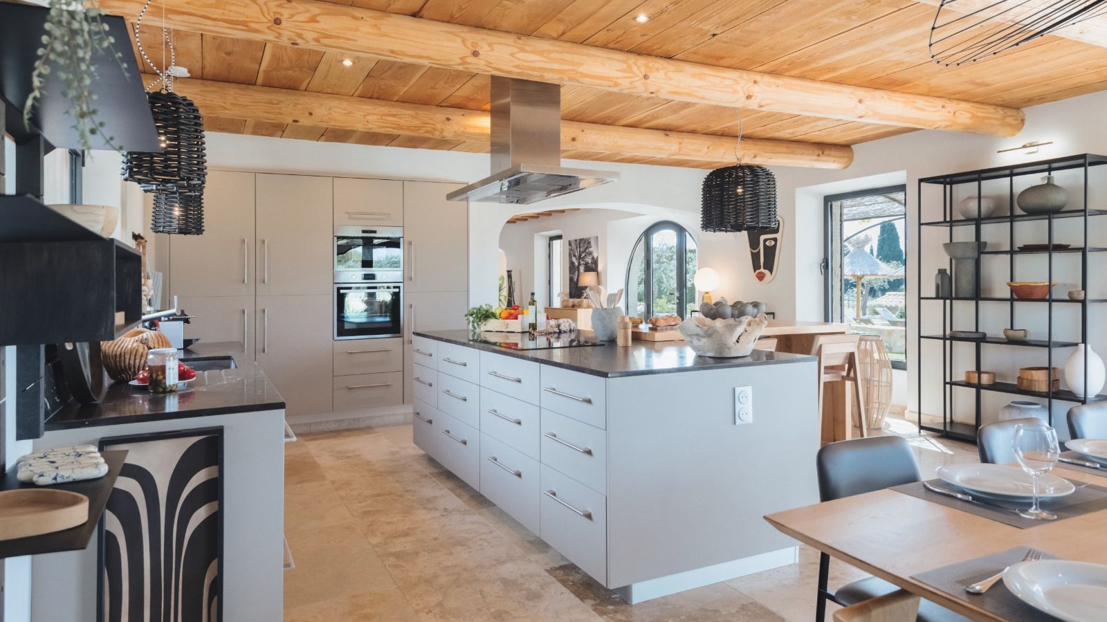 Kitchen View at Mas Maussane in Provence 