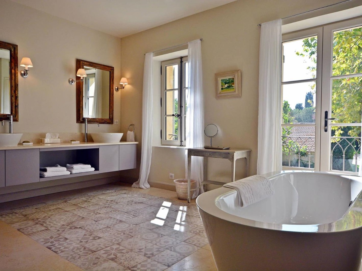 Bathroom One at Mas Moulard in Provence
