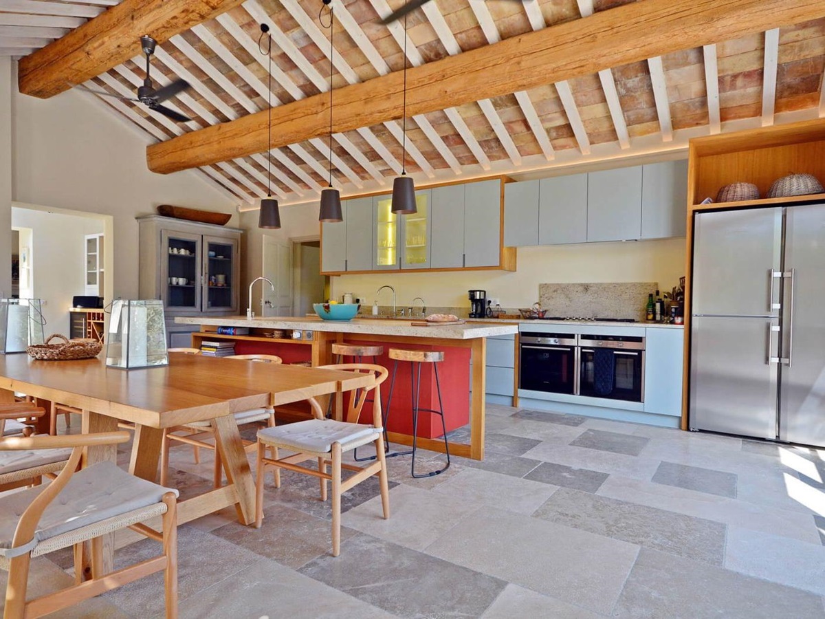 Kitchen at Mas Moulard in Provence