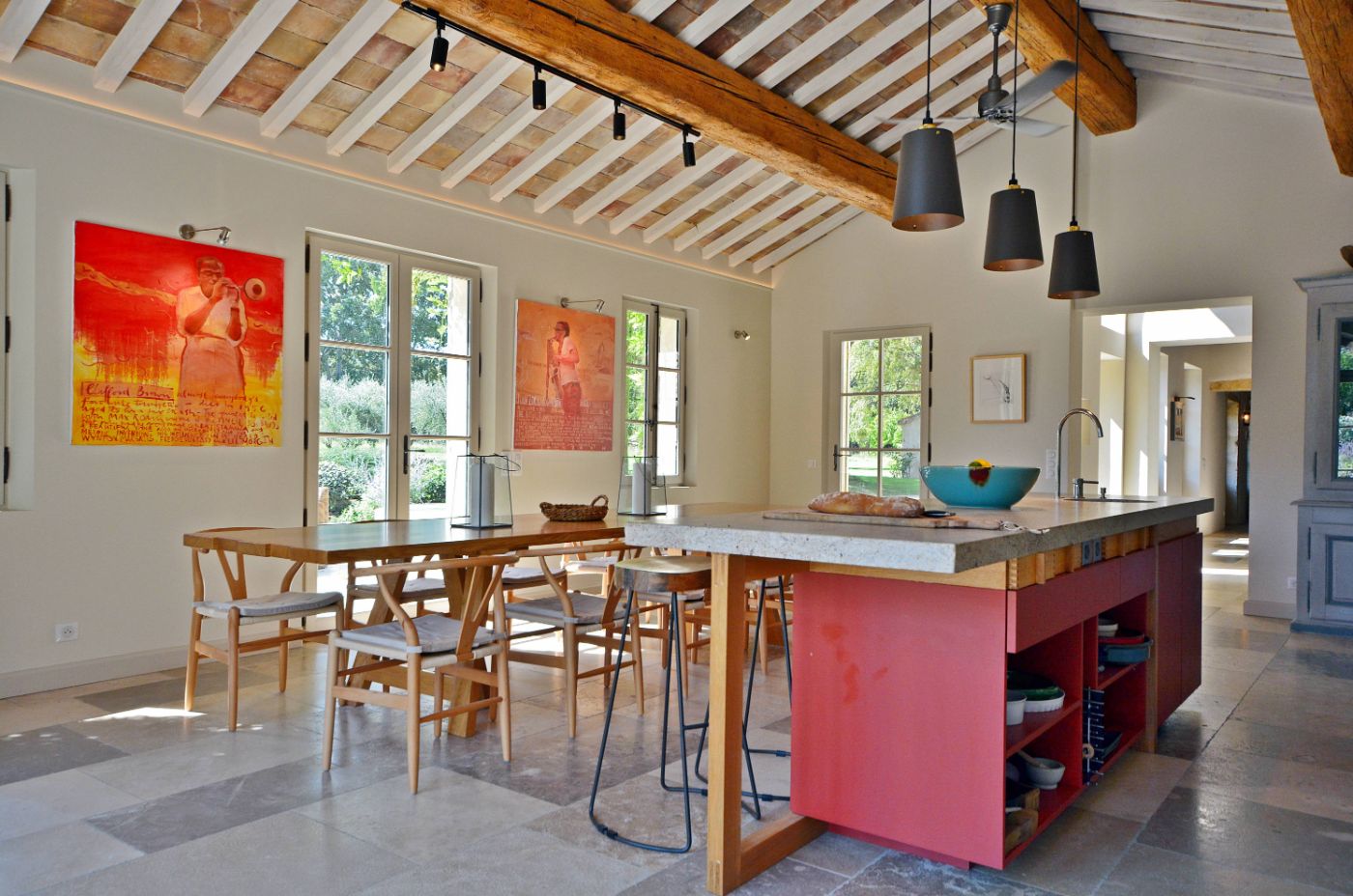 Kitchen at Mas Moulard in Provence