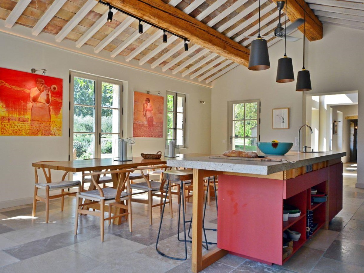 Kitchen at Mas Moulard in Provence