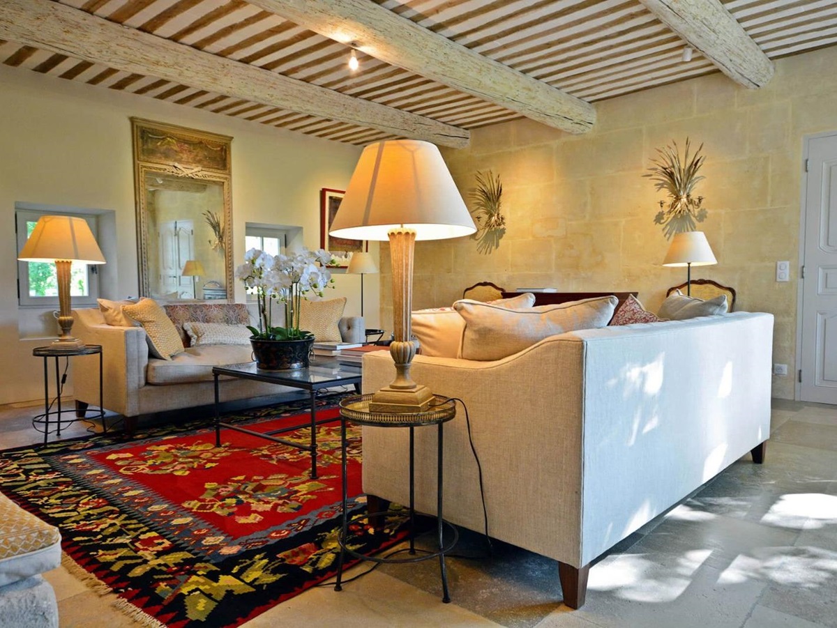 Living Room at Mas Moulard in Provence