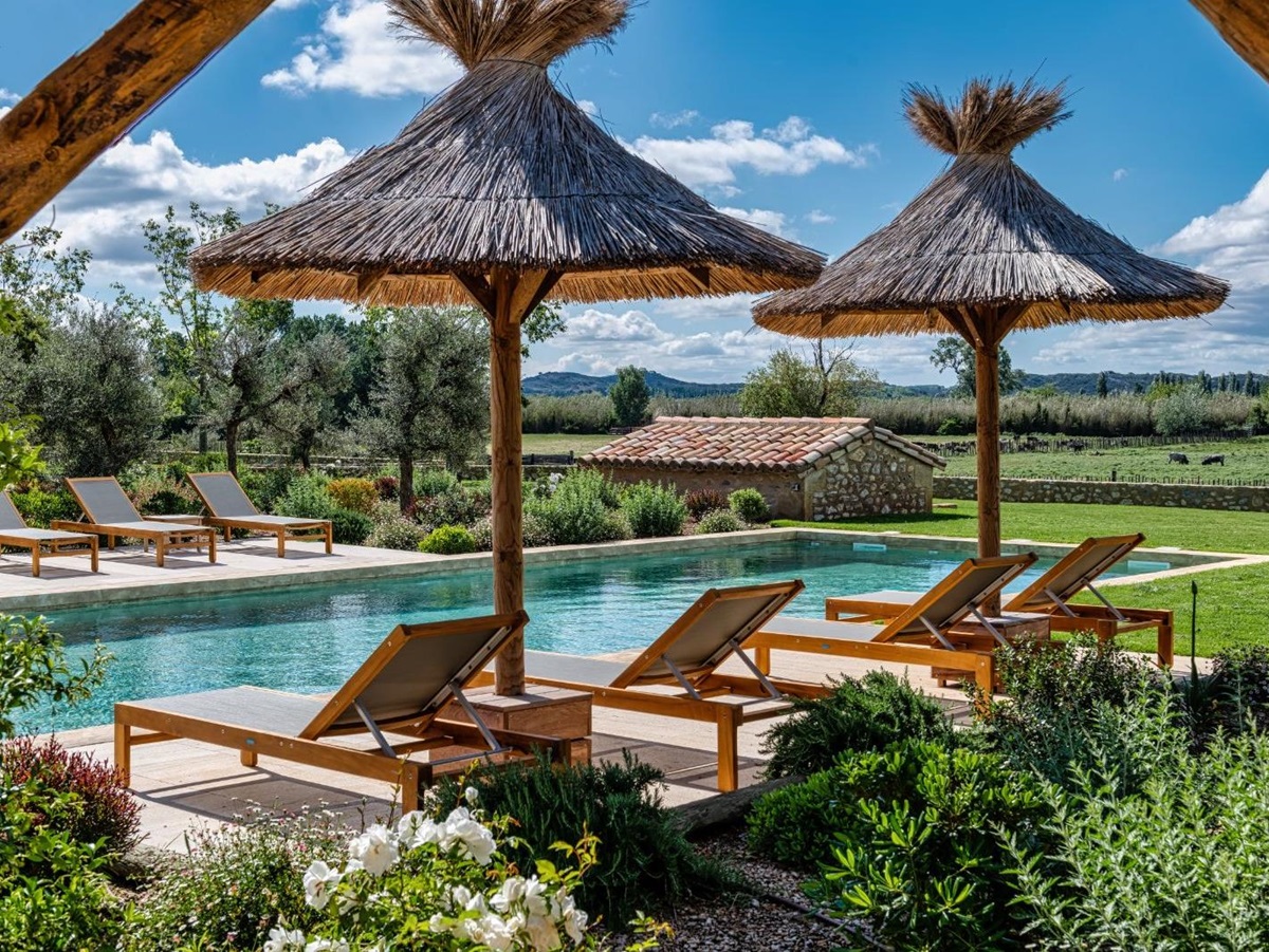 Poolside at Mas Provencal in Provence