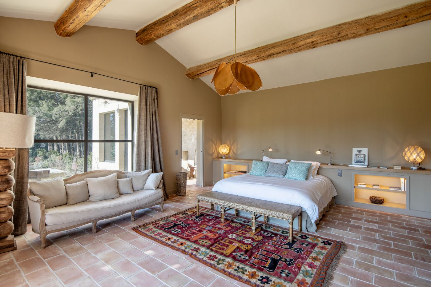 A bedroom at Mas Roch.