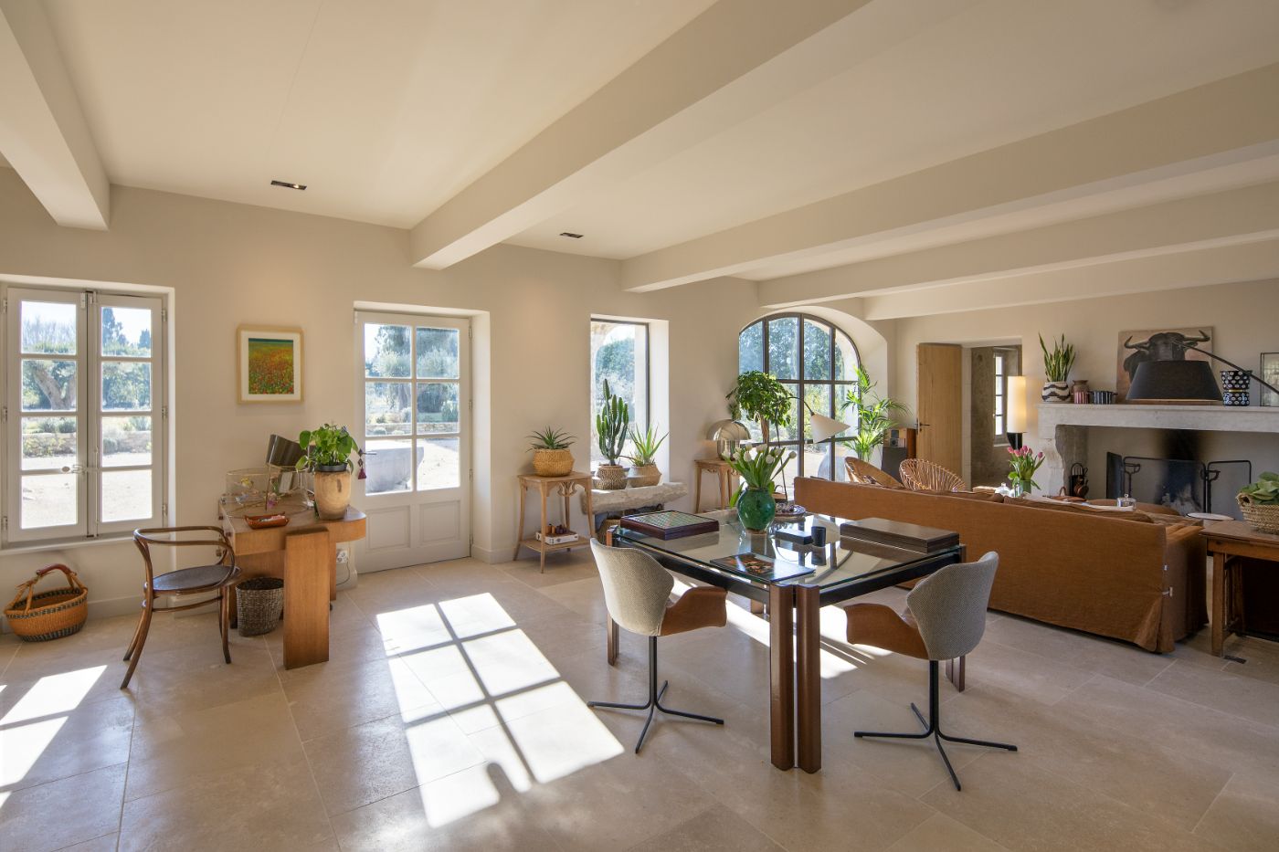 A living space at Mas Roch.