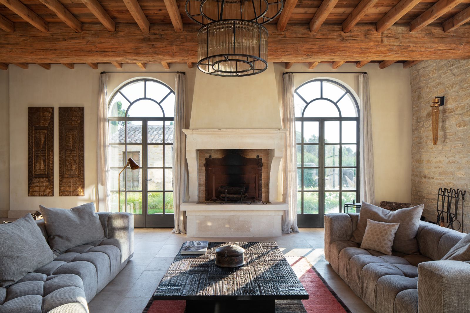 Fireplace at Villa Athena in Provence