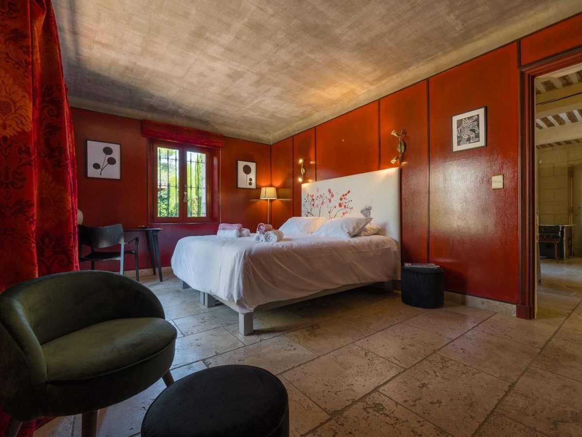 Bedroom at Villa Elise in Provence, France