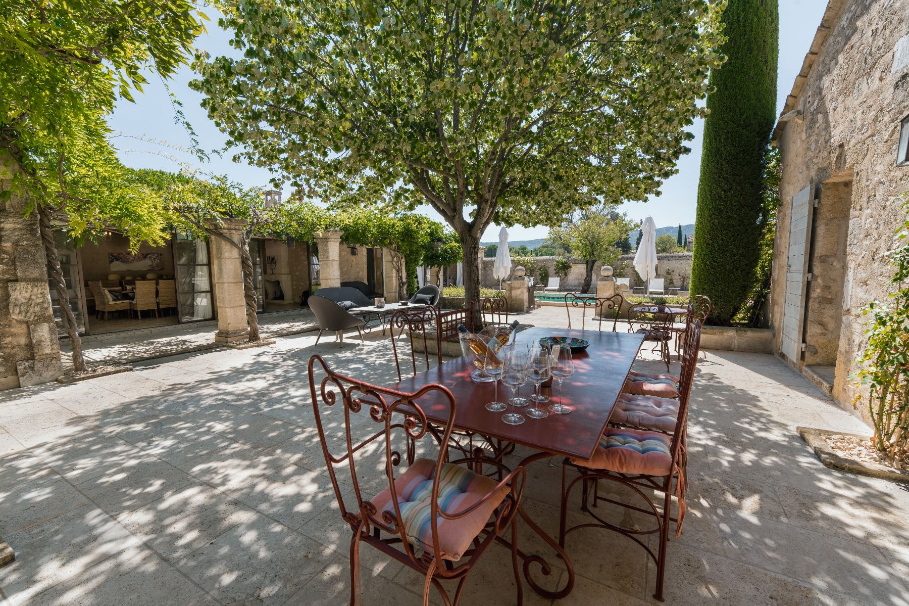 Courtyard at Villa Elise in Provence, France