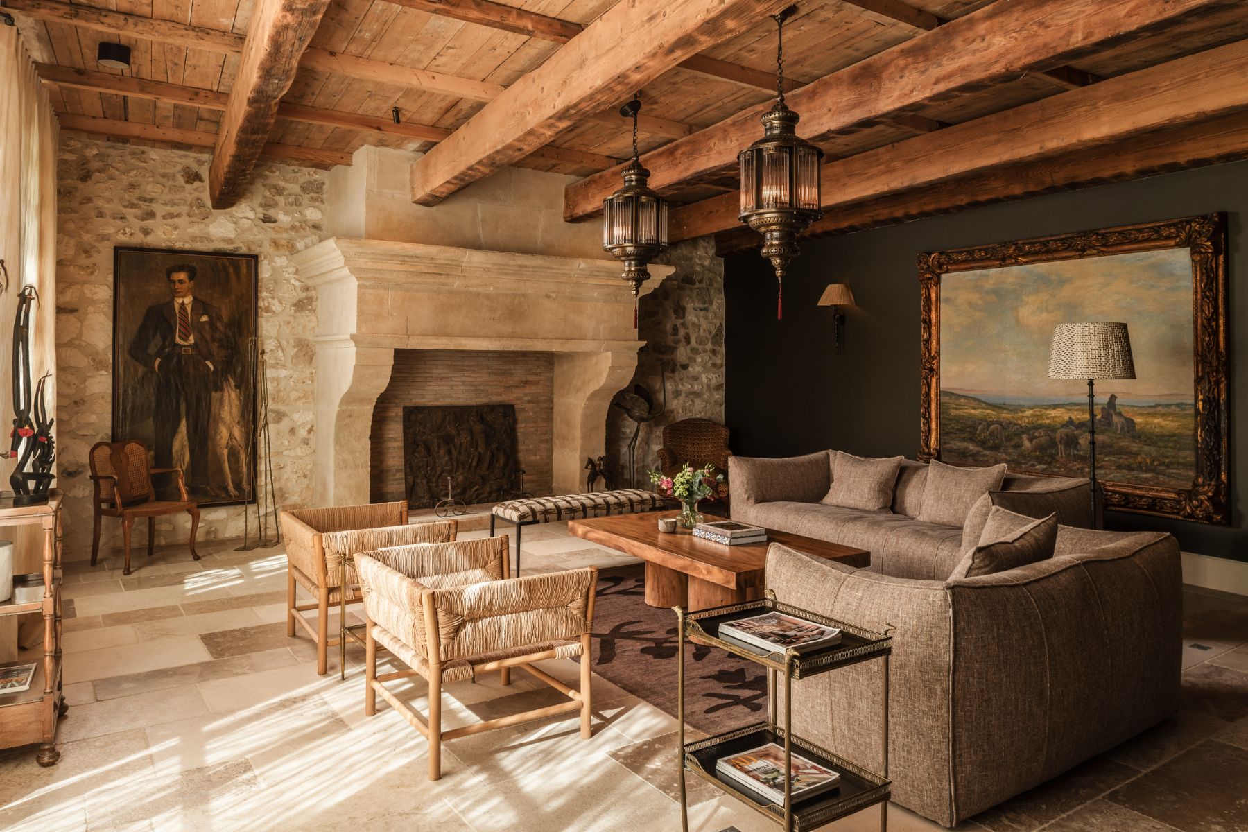 Living Room at Villa Mouries in Provence