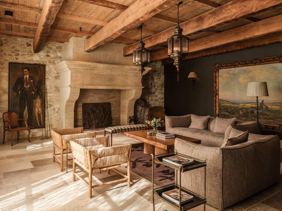 Living Room at Villa Mouries in Provence