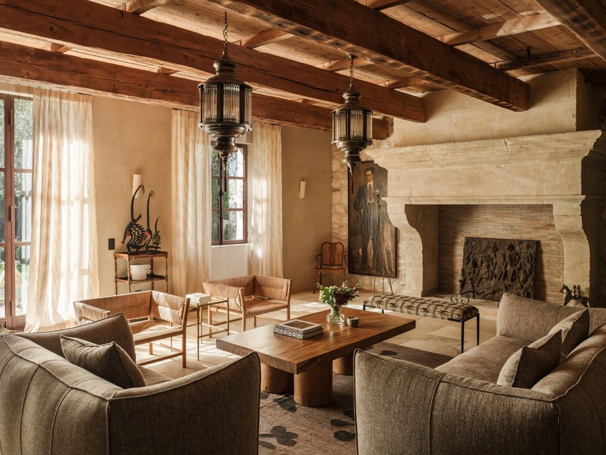 Living Room at Villa Mouries in Provence