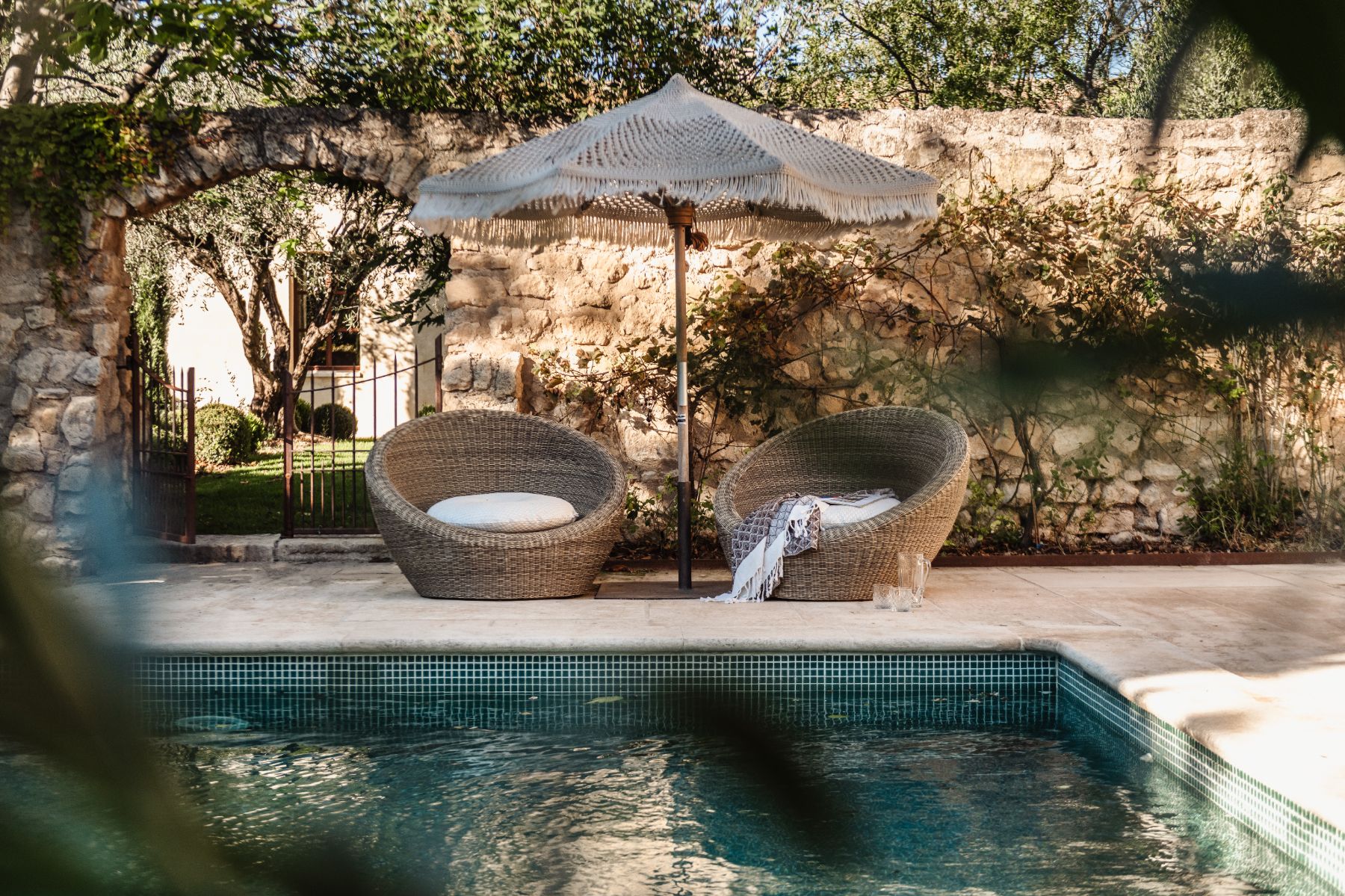 Poolside at Villa Mouries in Provence
