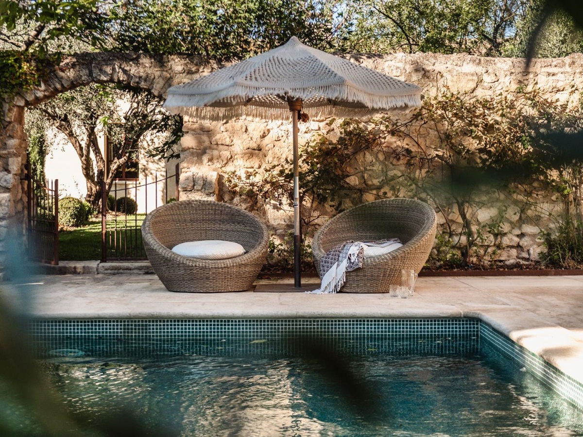Poolside at Villa Mouries in Provence