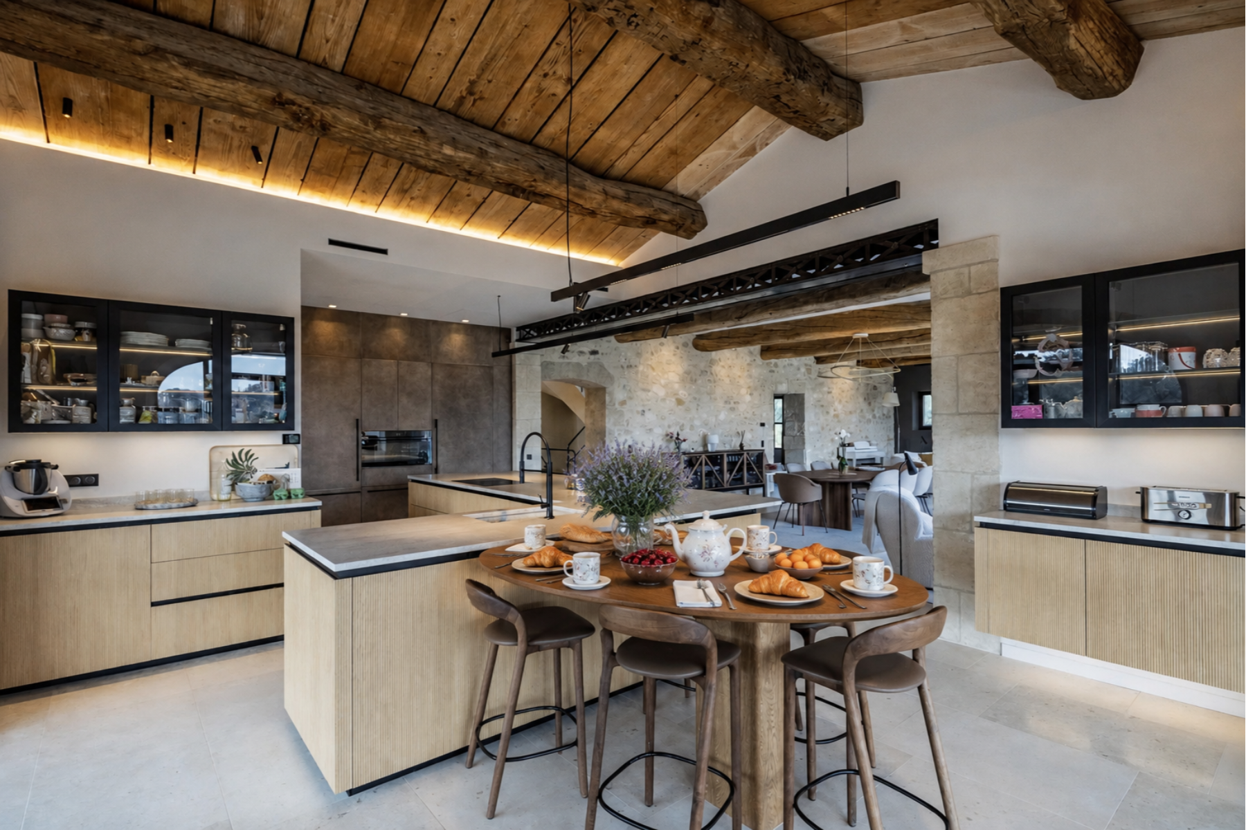 Kitchen at Villa Olivier in Provence