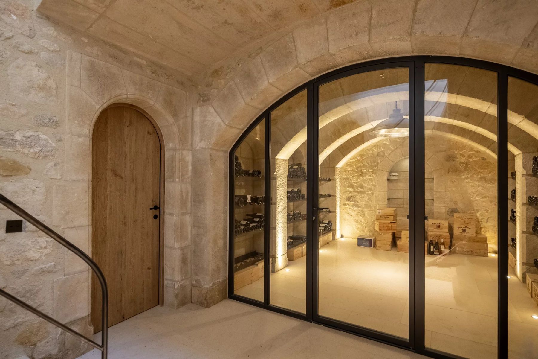 Wine cellar at Villa Olivier in Provence