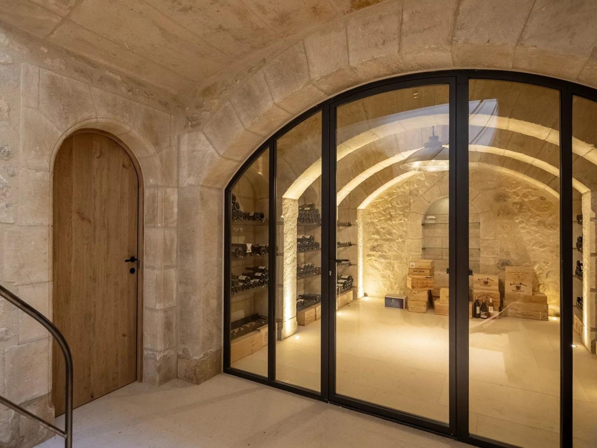 Wine cellar at Villa Olivier in Provence