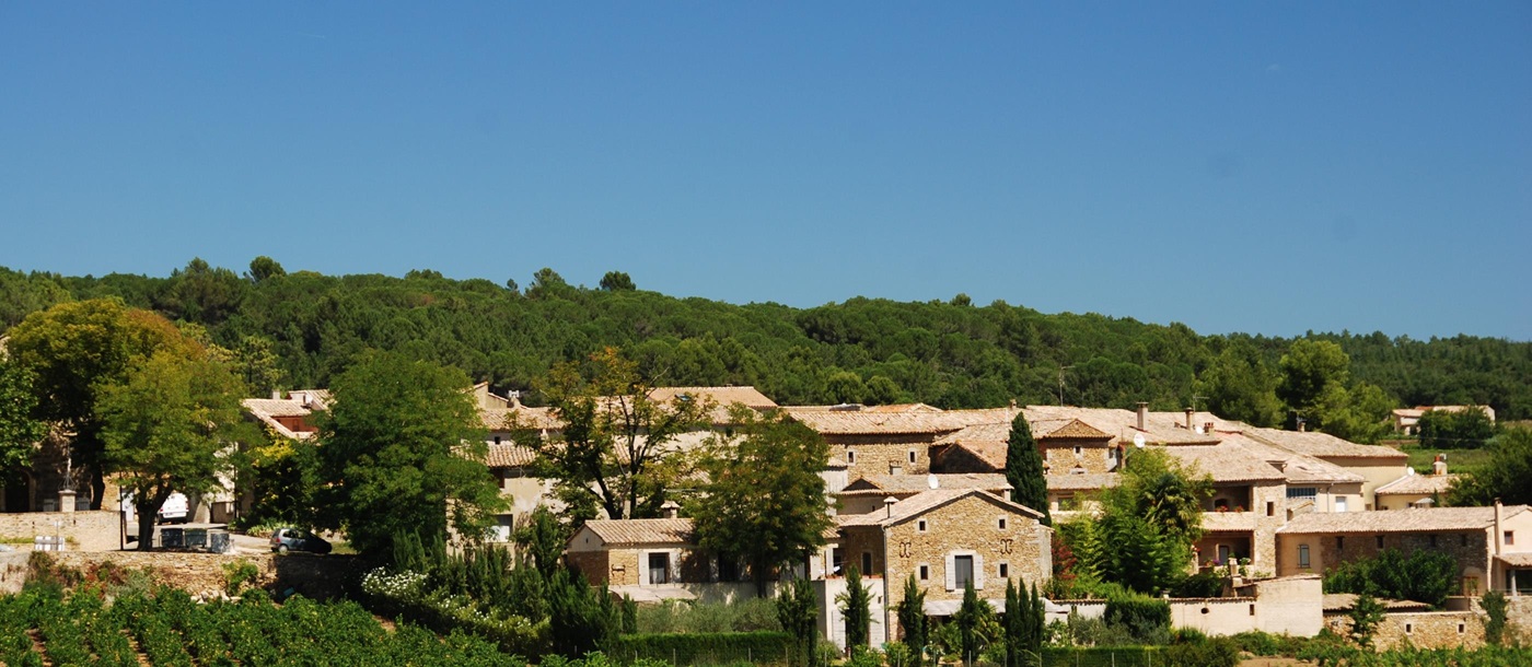 view of village from Villa Romaine, Provence