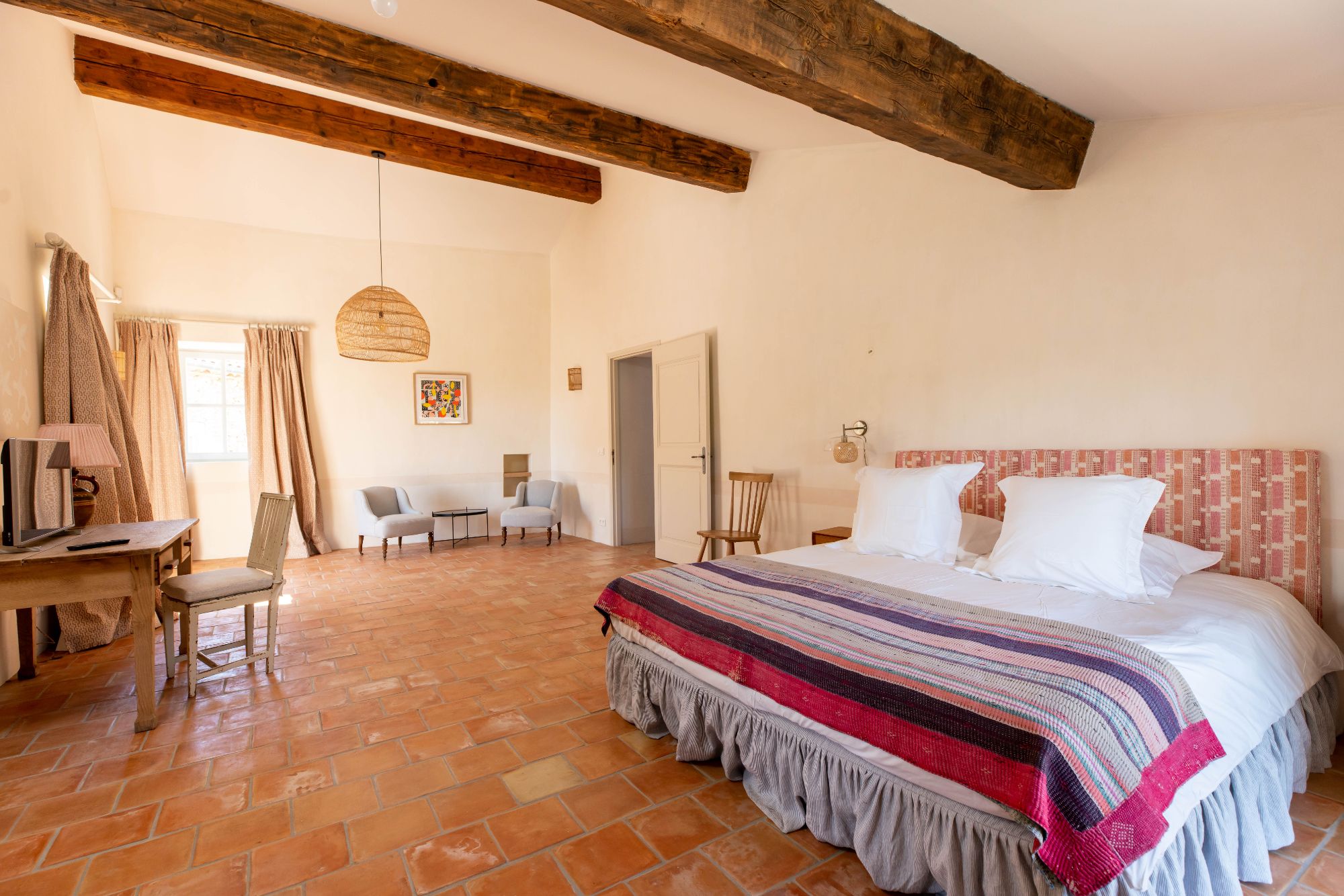 Le Mas de Sinety double bedroom at Villa Thyme