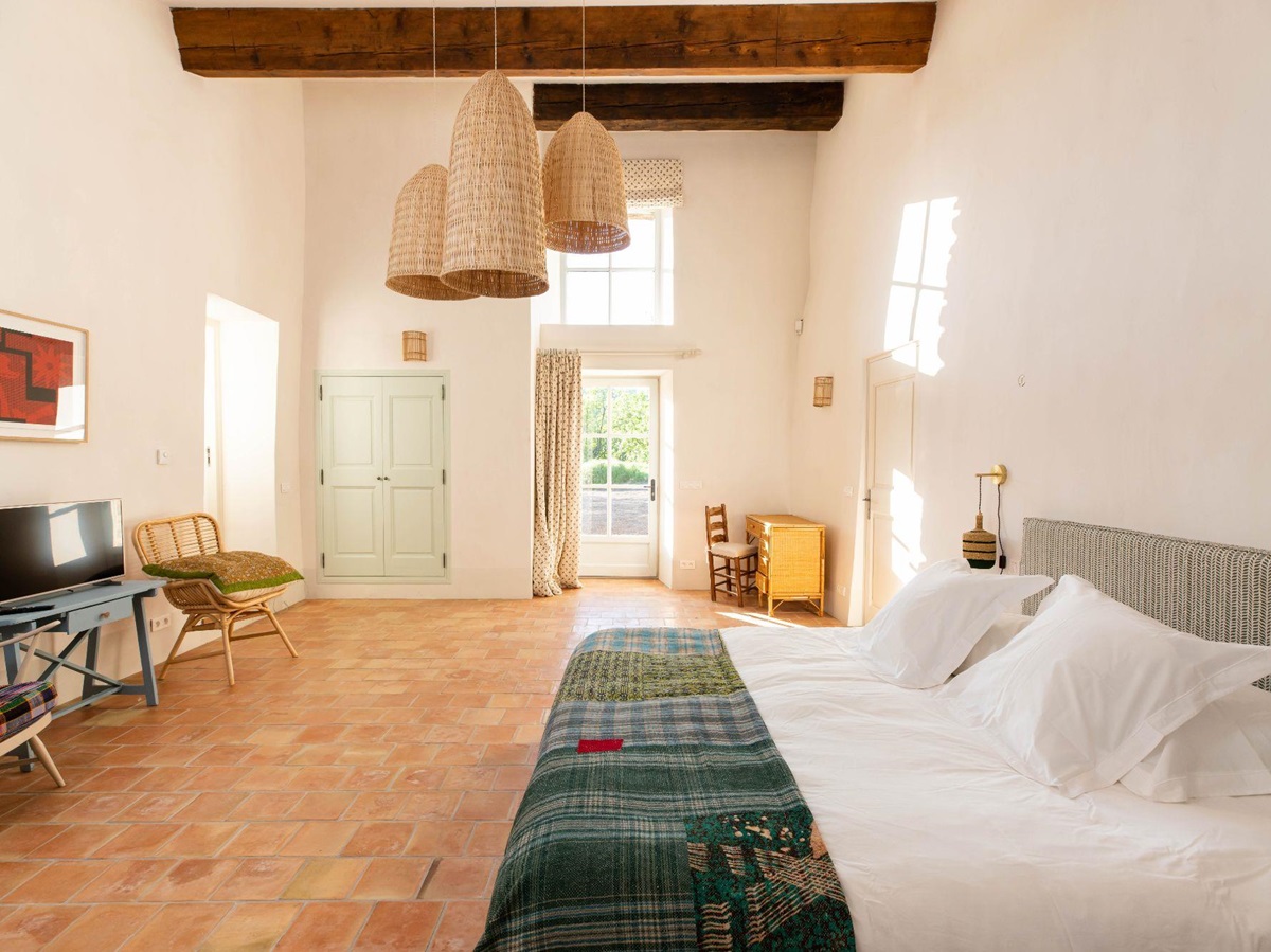 Le Mas de Sinety double bedroom at Villa Thyme