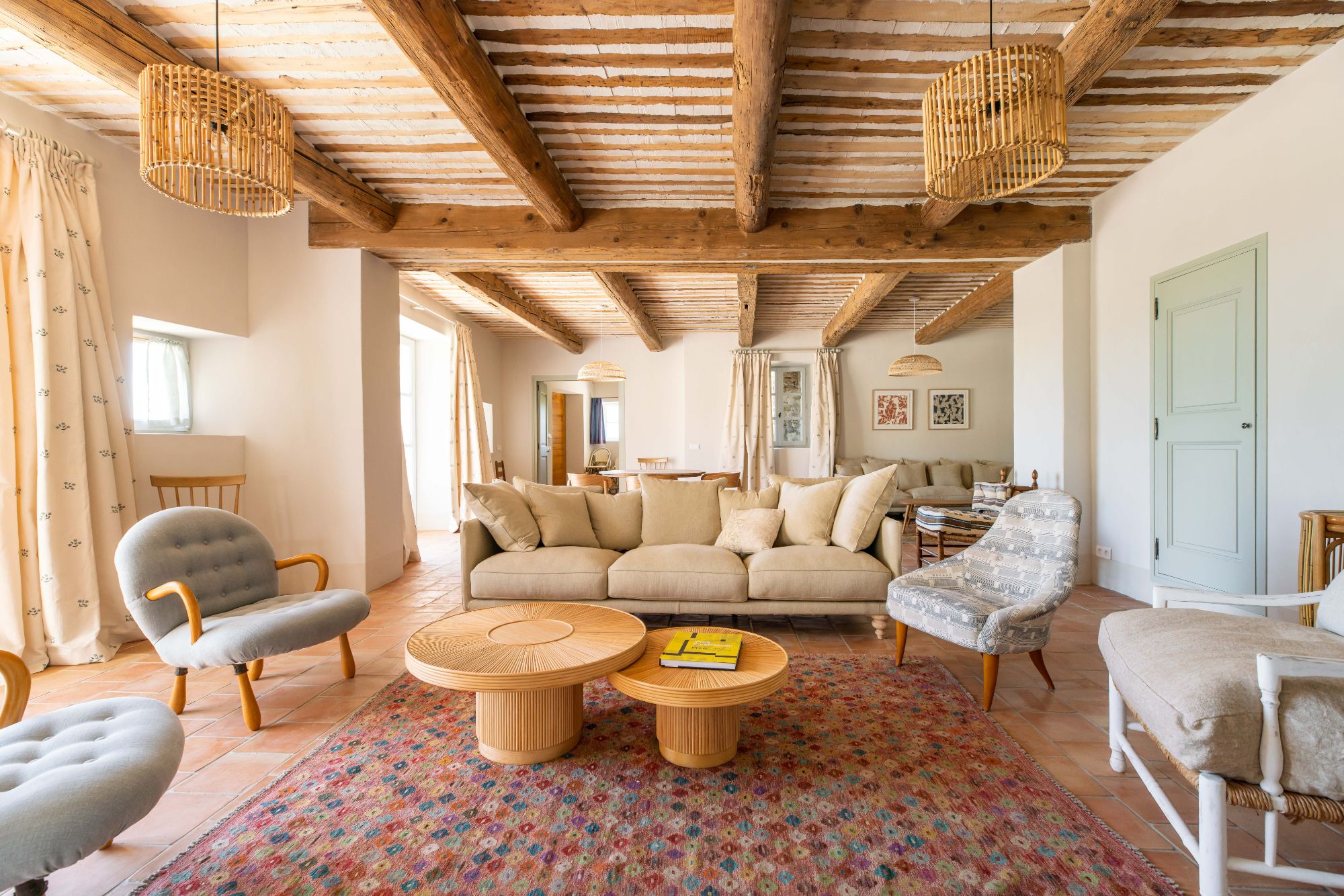 Le Mas de Sinety living area at Villa Thyme