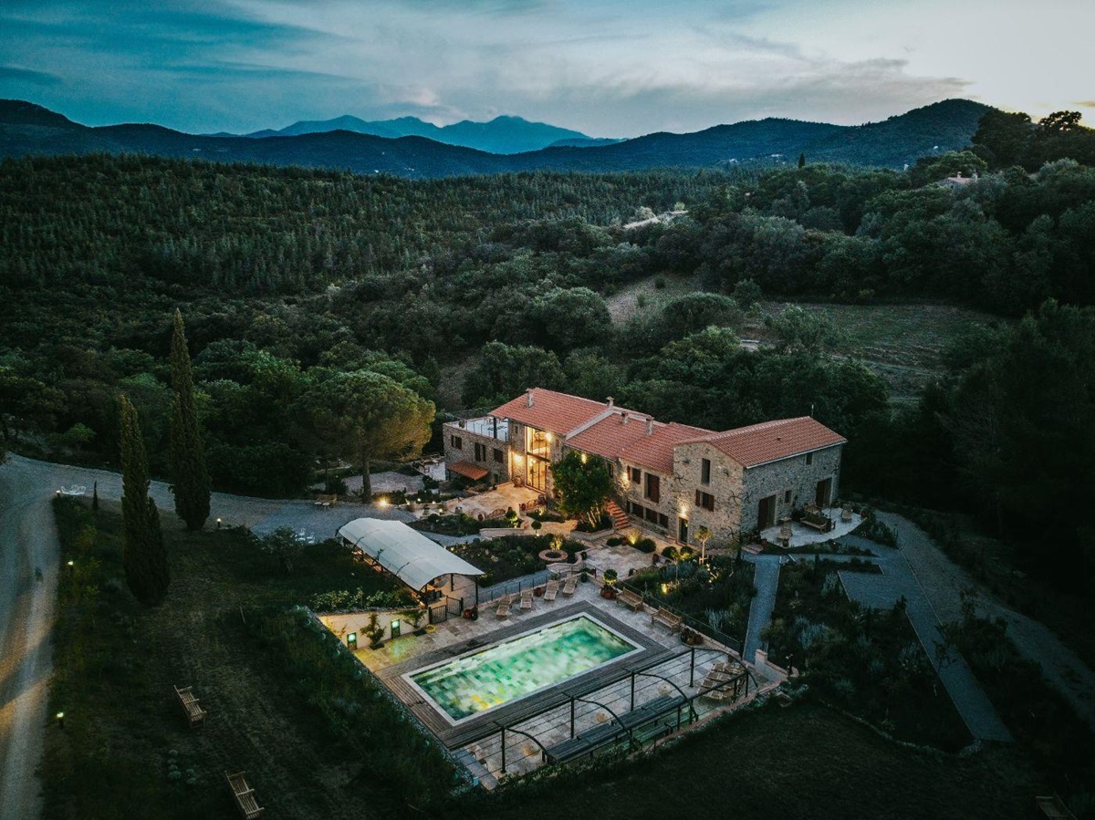 Evening Exterior of Castelnou in South West France