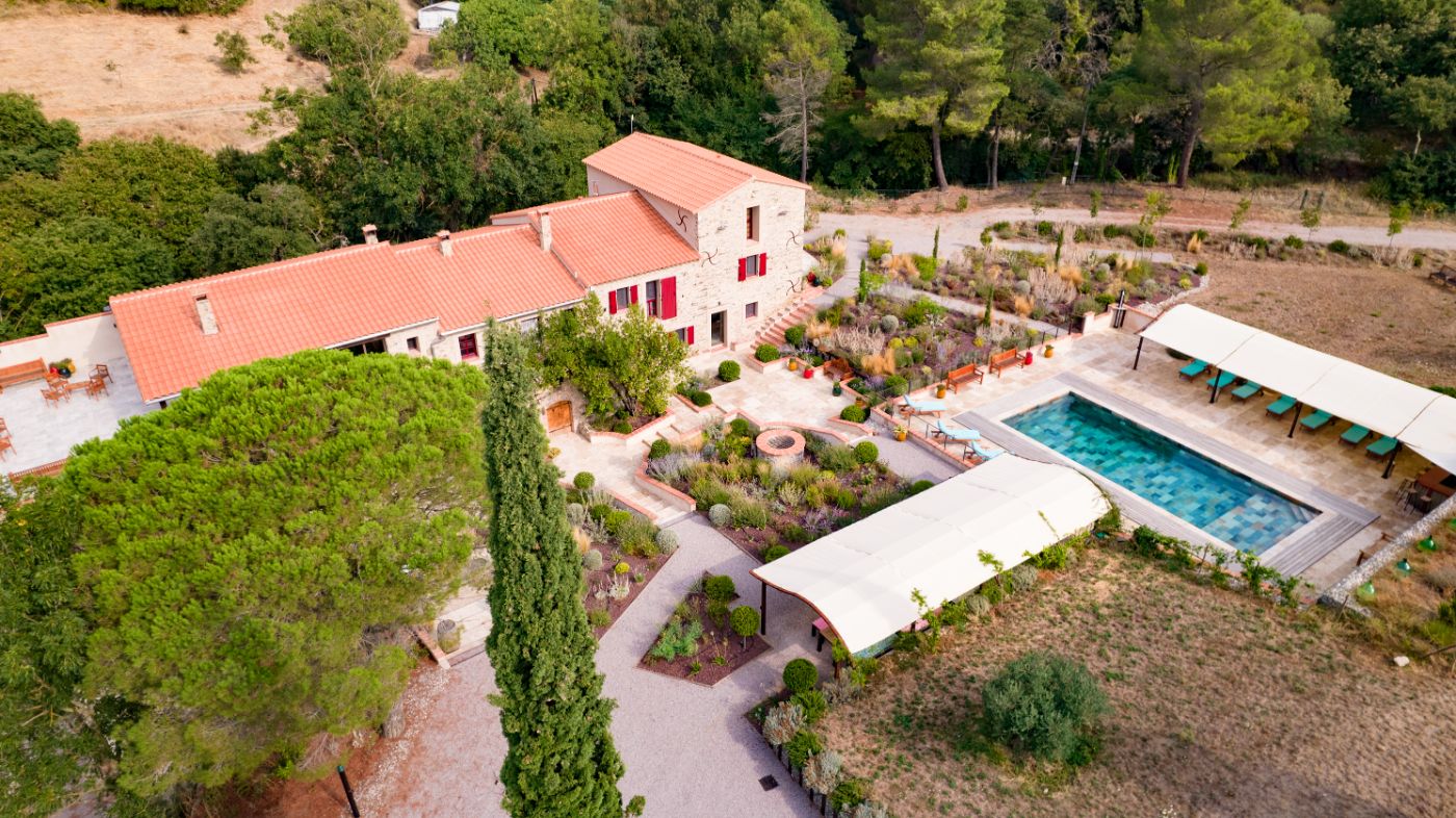 Exterior of Castelnou in South West France