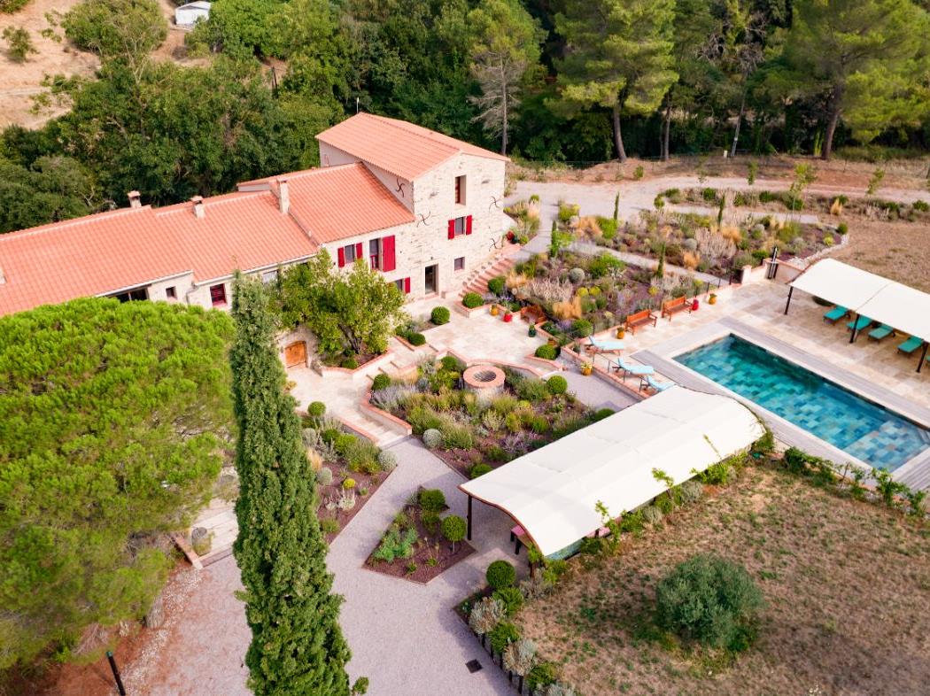 Exterior of Castelnou in South West France