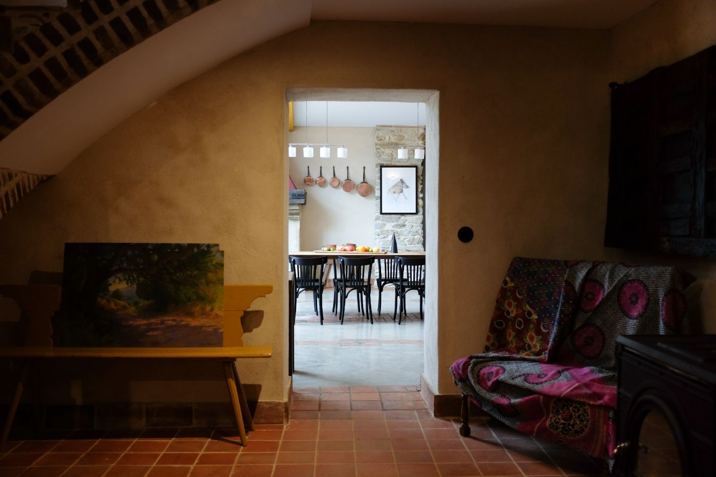 Hallway at Castelnou in South West France