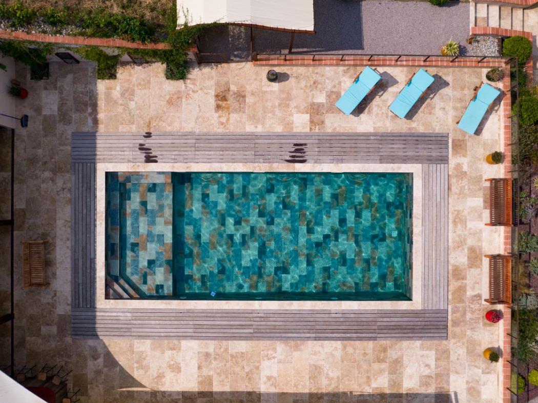 Swimming Pool at Castelnou in South West France