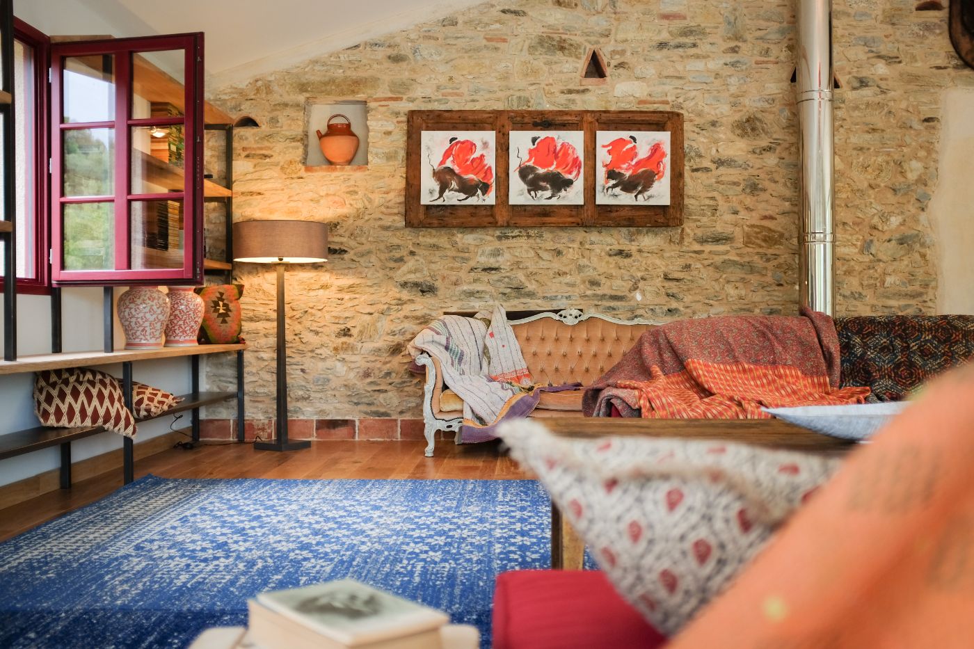 Sitting Room at Castelnou in South West France