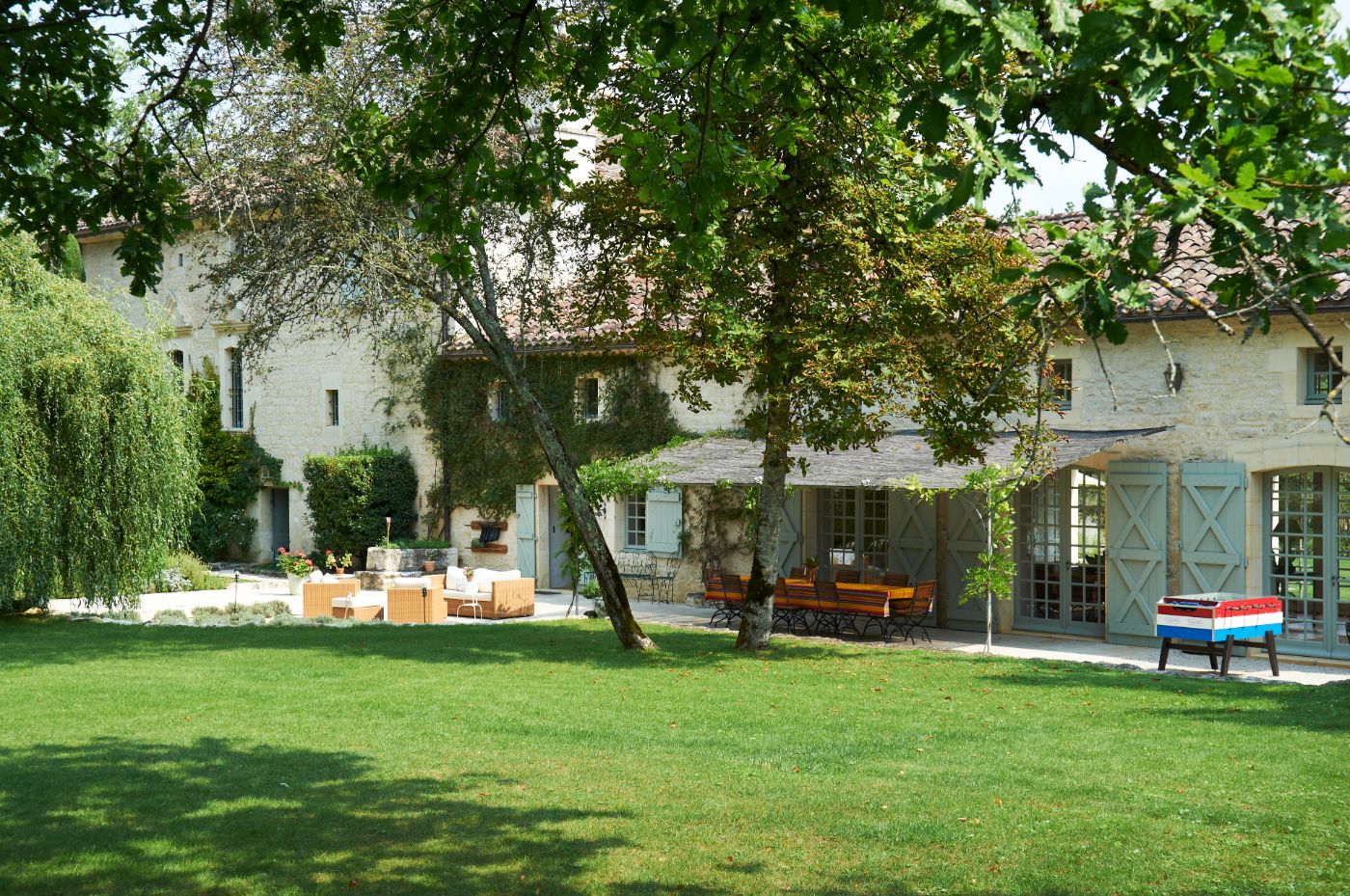 Back Exterior of Domaine Alauzie in South West France 