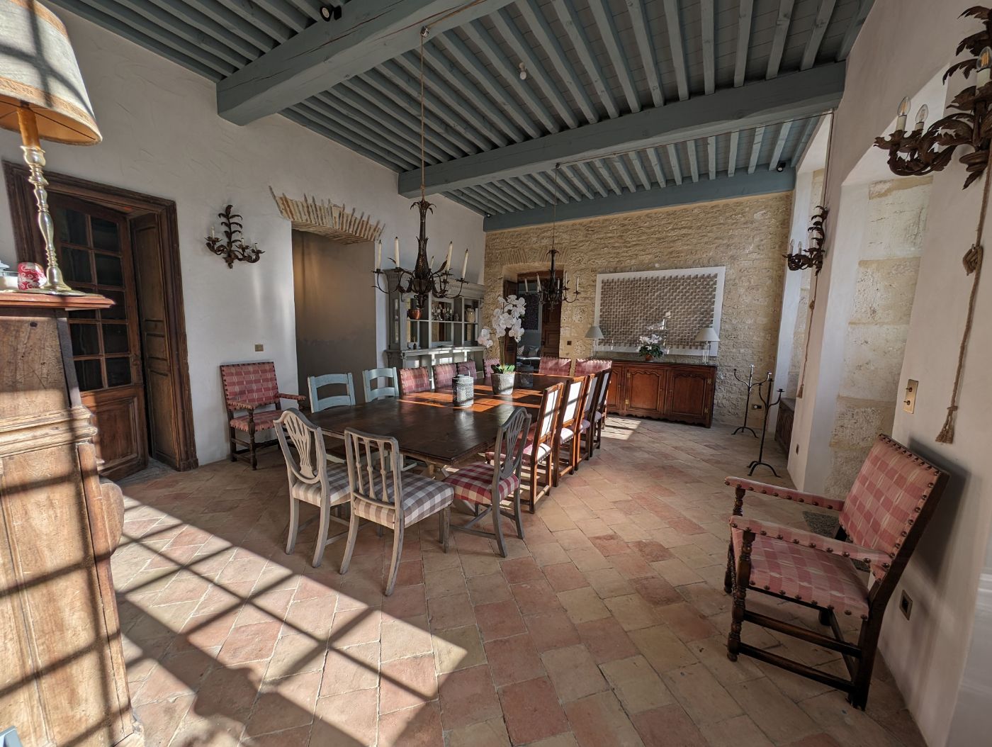 Dining Room at Domaine Alauzie in South West France 