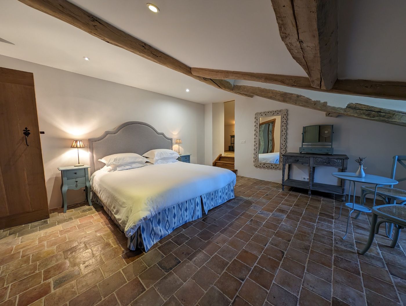 Grange Bedroom at Domaine Alauzie in South West France 