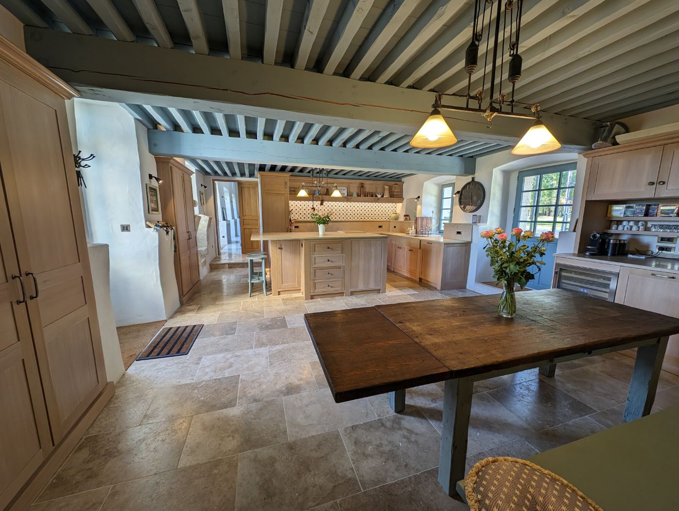 Kitchen at Domaine Alauzie in South West France 