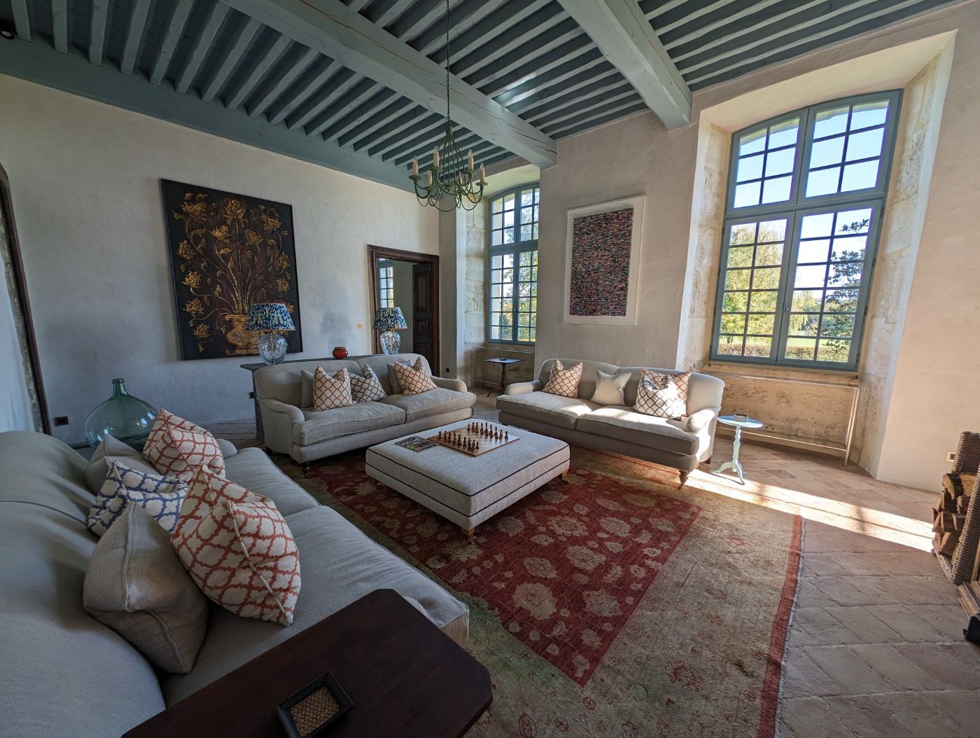 Sitting Room at Domaine Alauzie in South West France 