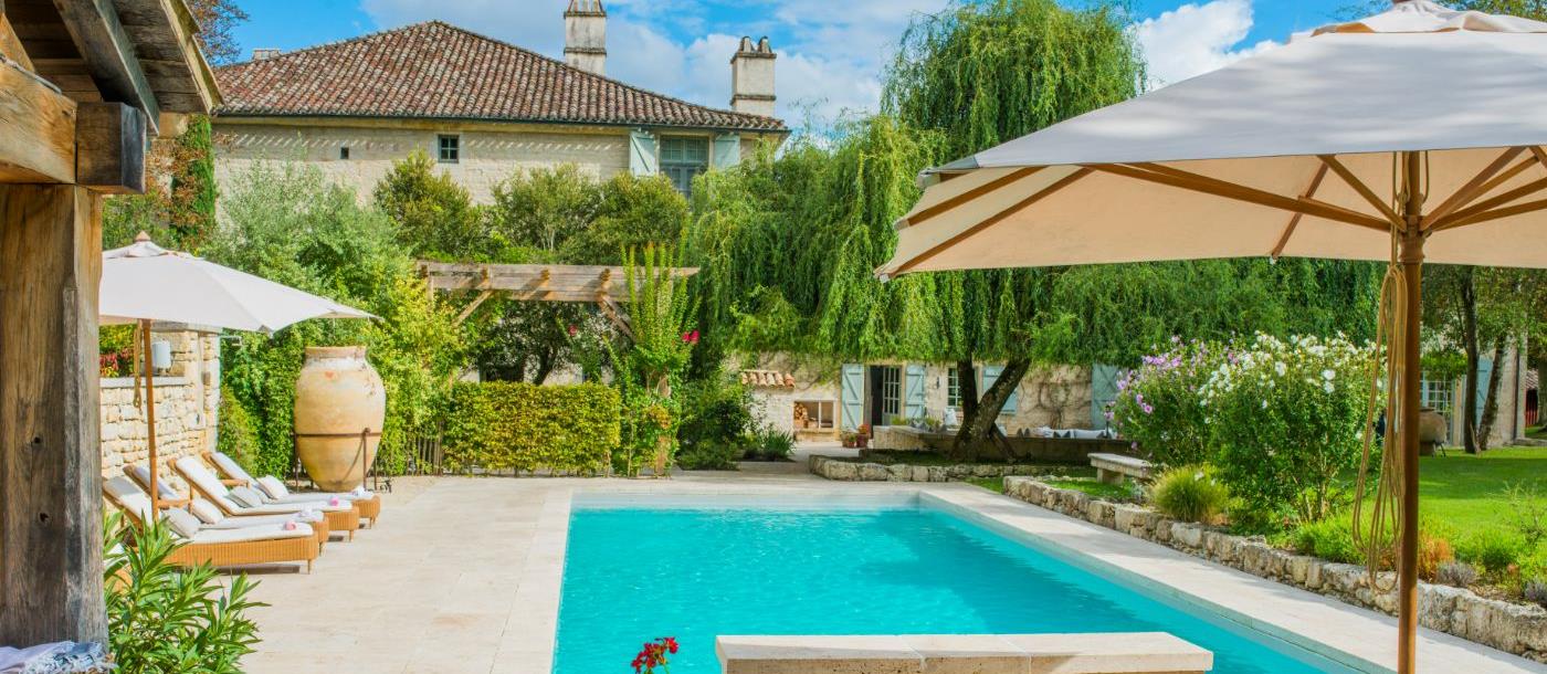 Swimming Pool at Domaine Alauzie in South West France 