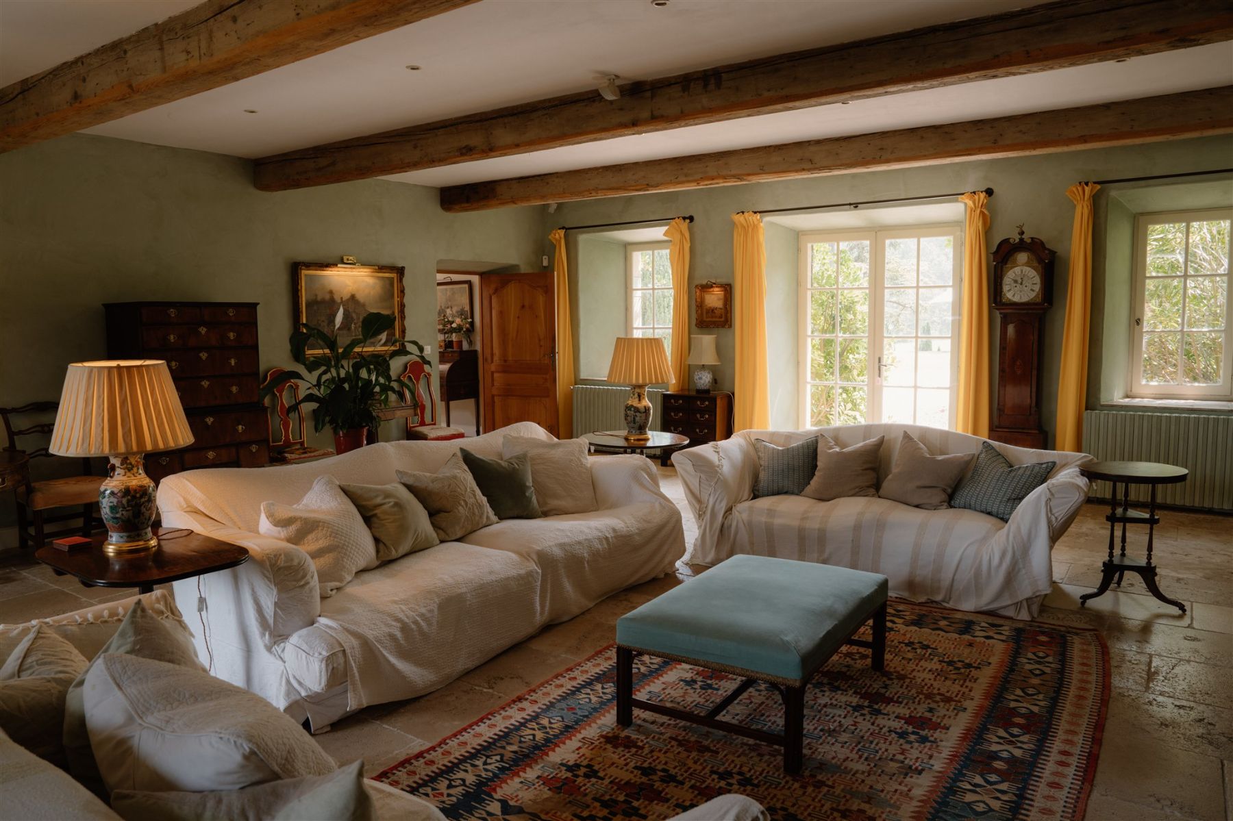 Drawing room at Domaine des Corbieres in South West France