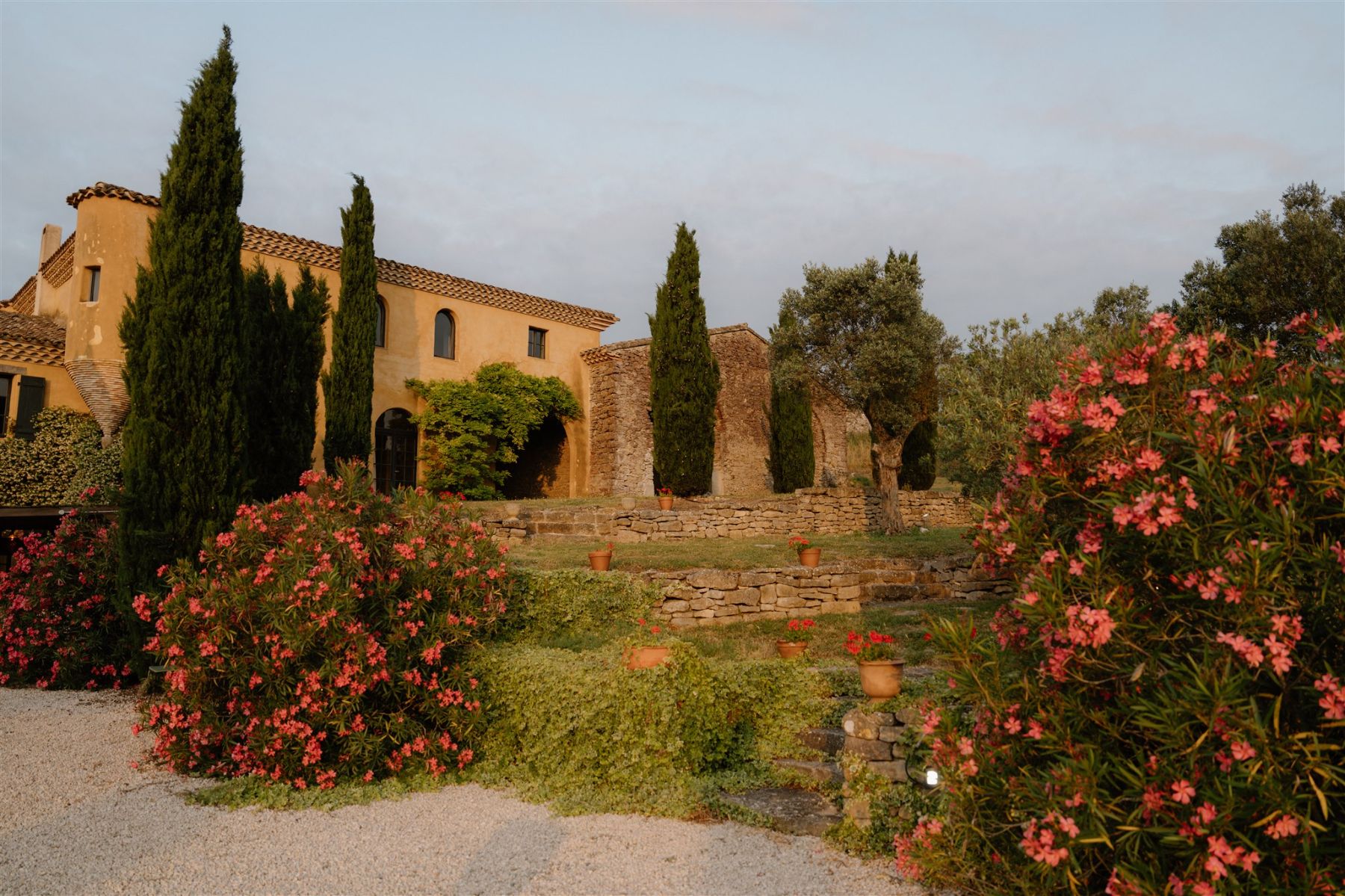 Gardens at Domaine des Corbieres in South West France