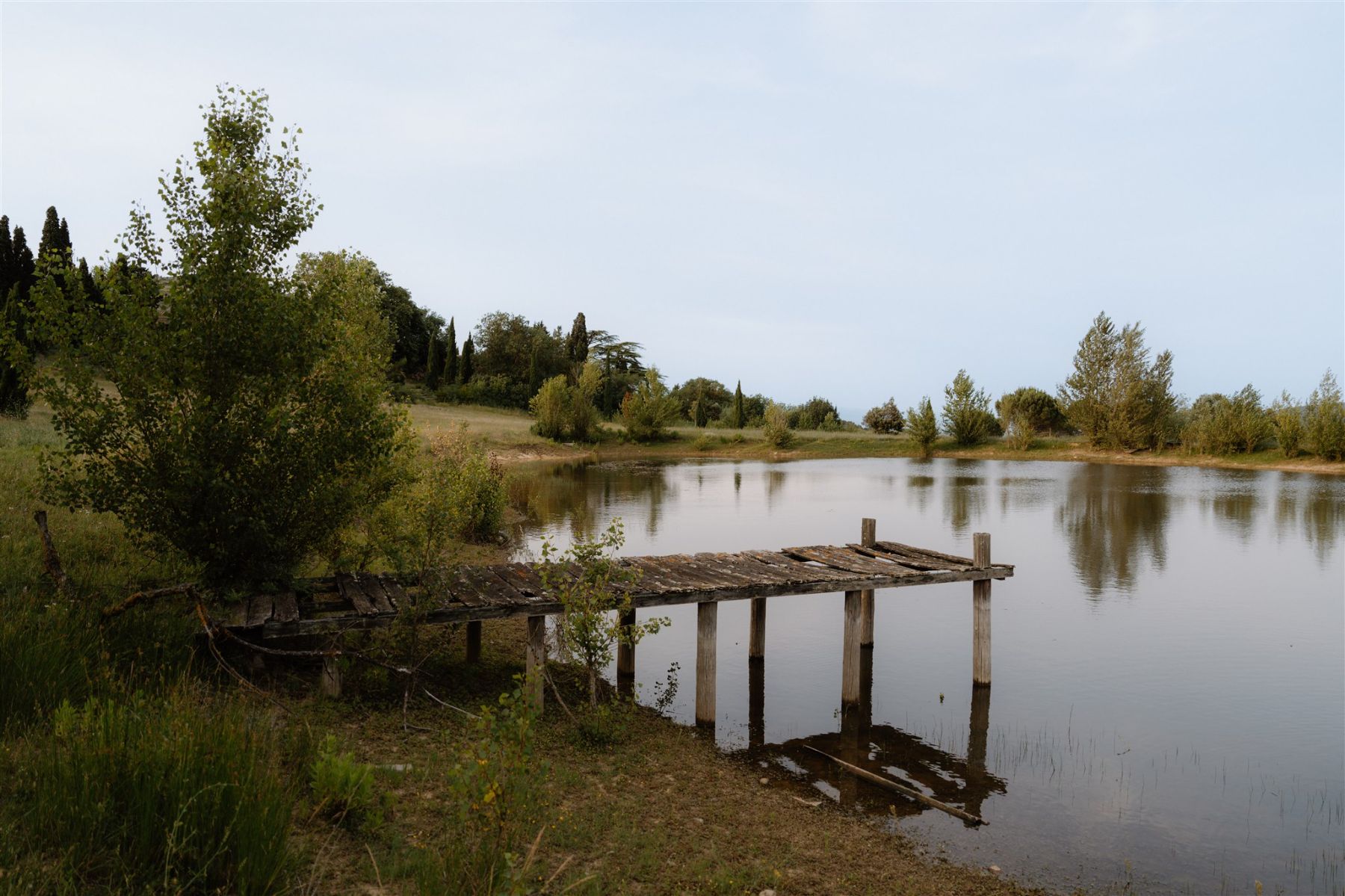 Lake at Domaine des Corbieres in South West France