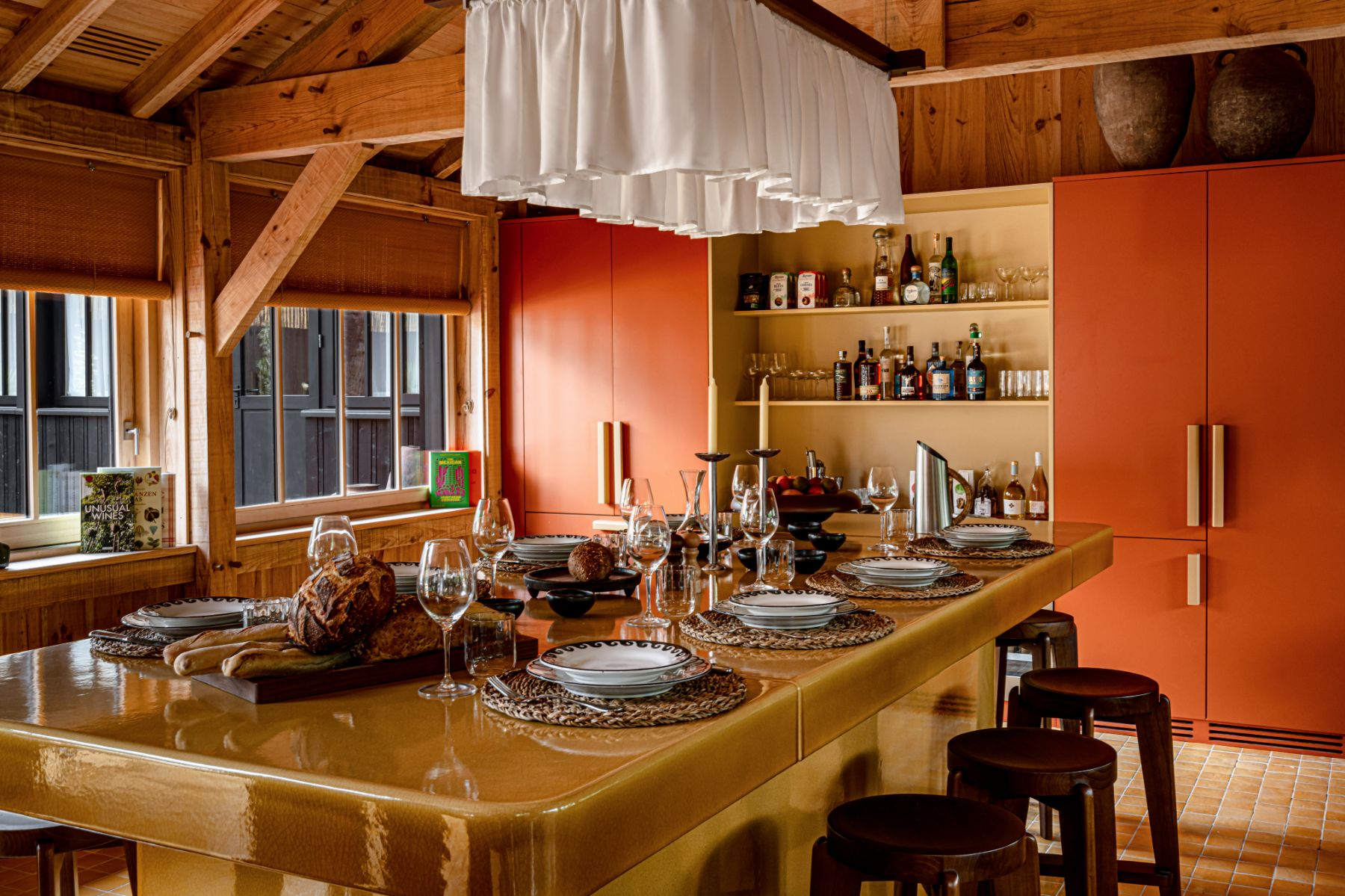 Kitchen at La Cabane du Ferret in Cap Ferret, South West France