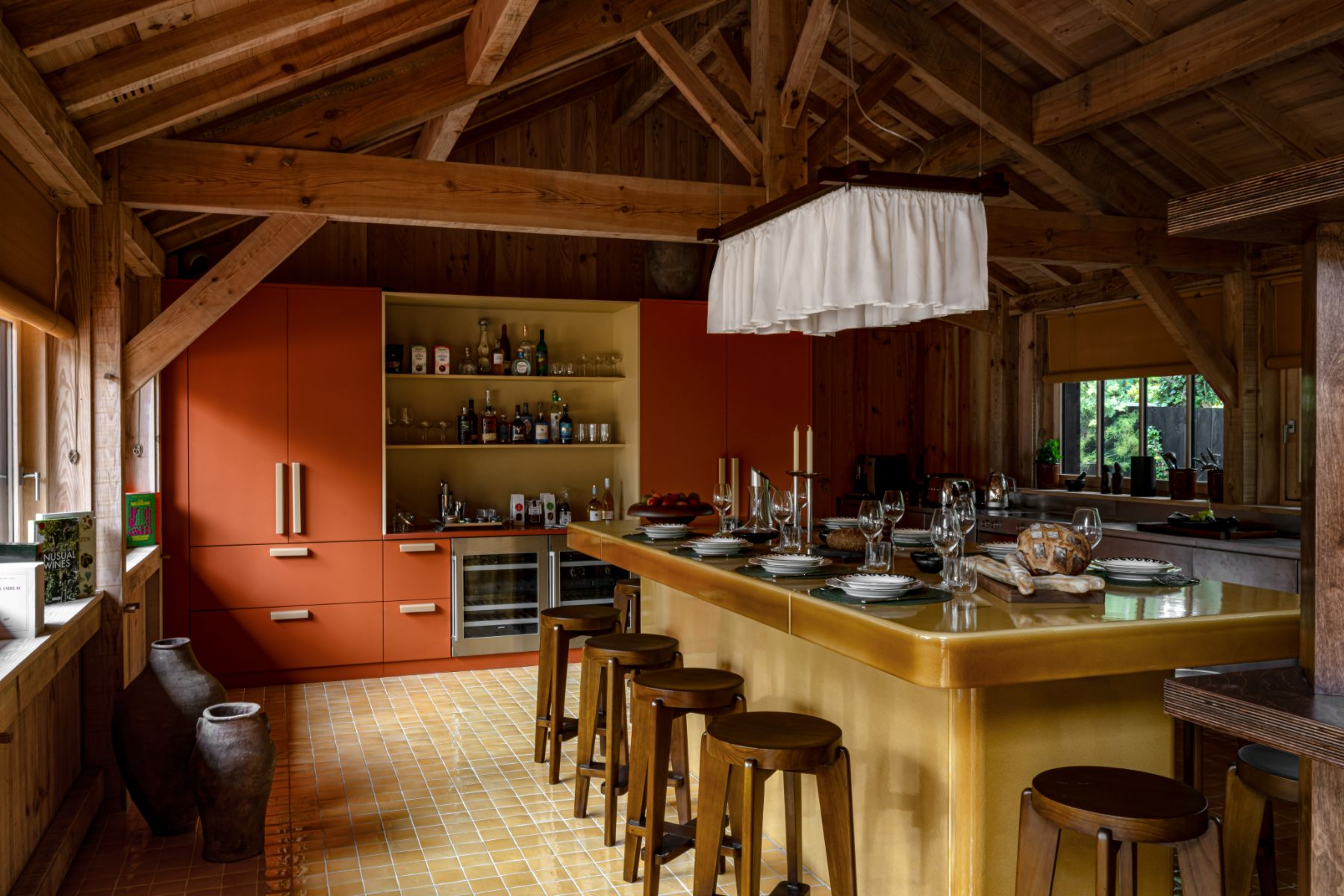 Kitchen at La Cabane du Ferret in Cap Ferret, South West France