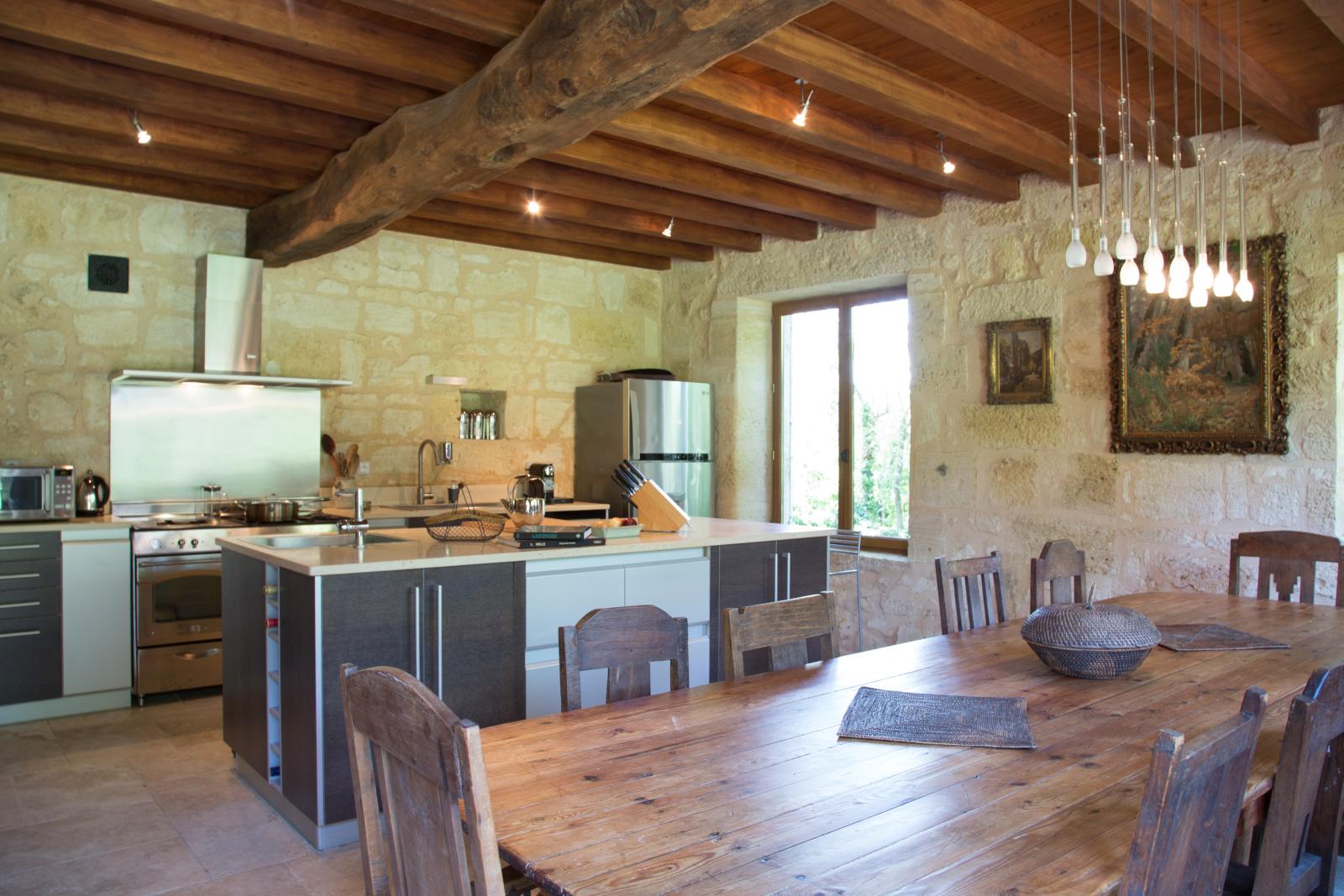 kitchen in La Colline Bleue, South West France
